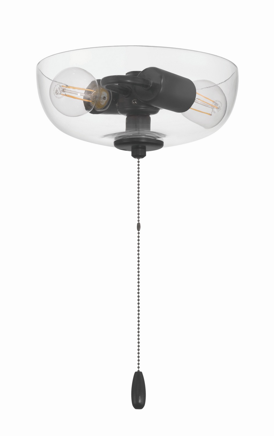 Craftmade LK2601-2L-FB Universal LED Flat Black Fan Light Kit