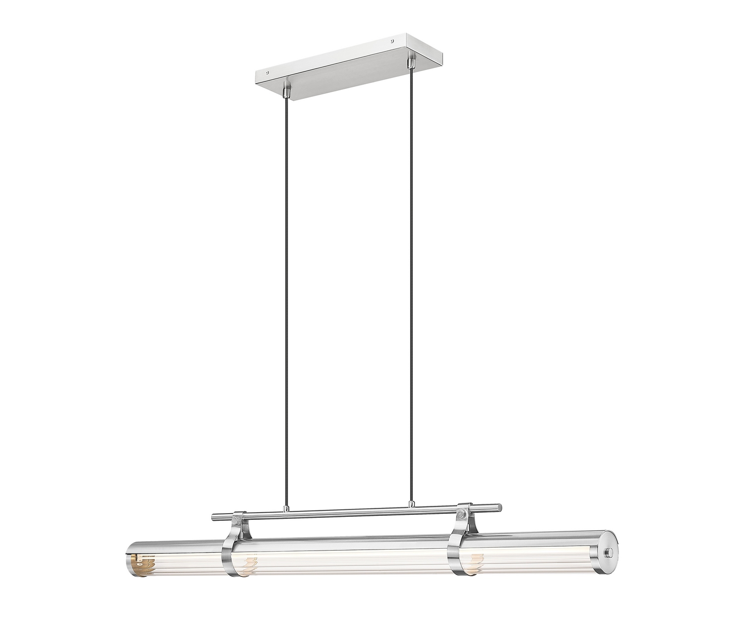 LED Linear Chandelier by Z-Lite - Benoit Collection, Brushed Nickel Finish - 1959-44L-BN-LED
