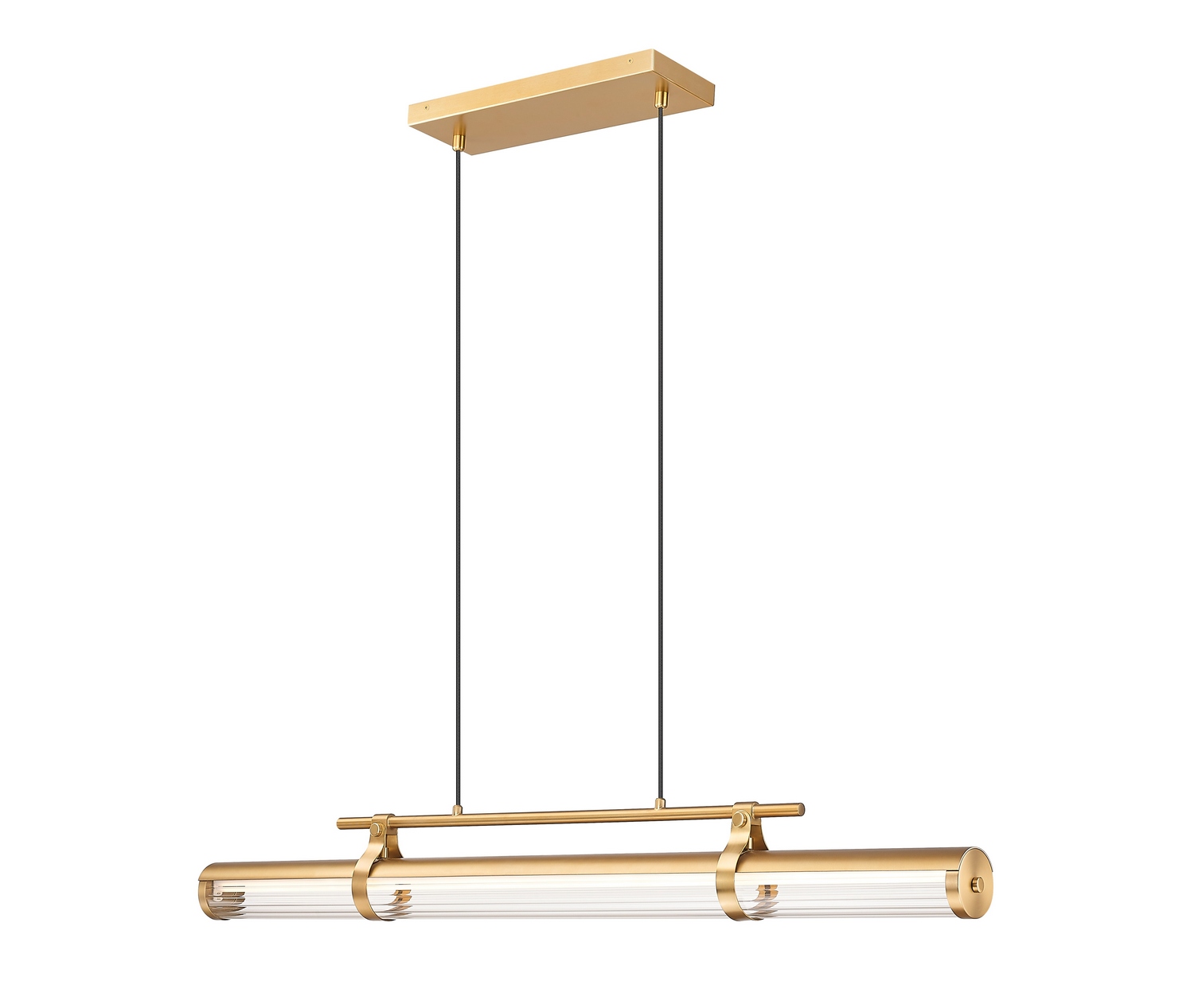 LED Linear Chandelier by Z-Lite - Benoit Collection, Modern Gold Finish - 1959-44L-MGLD-LED