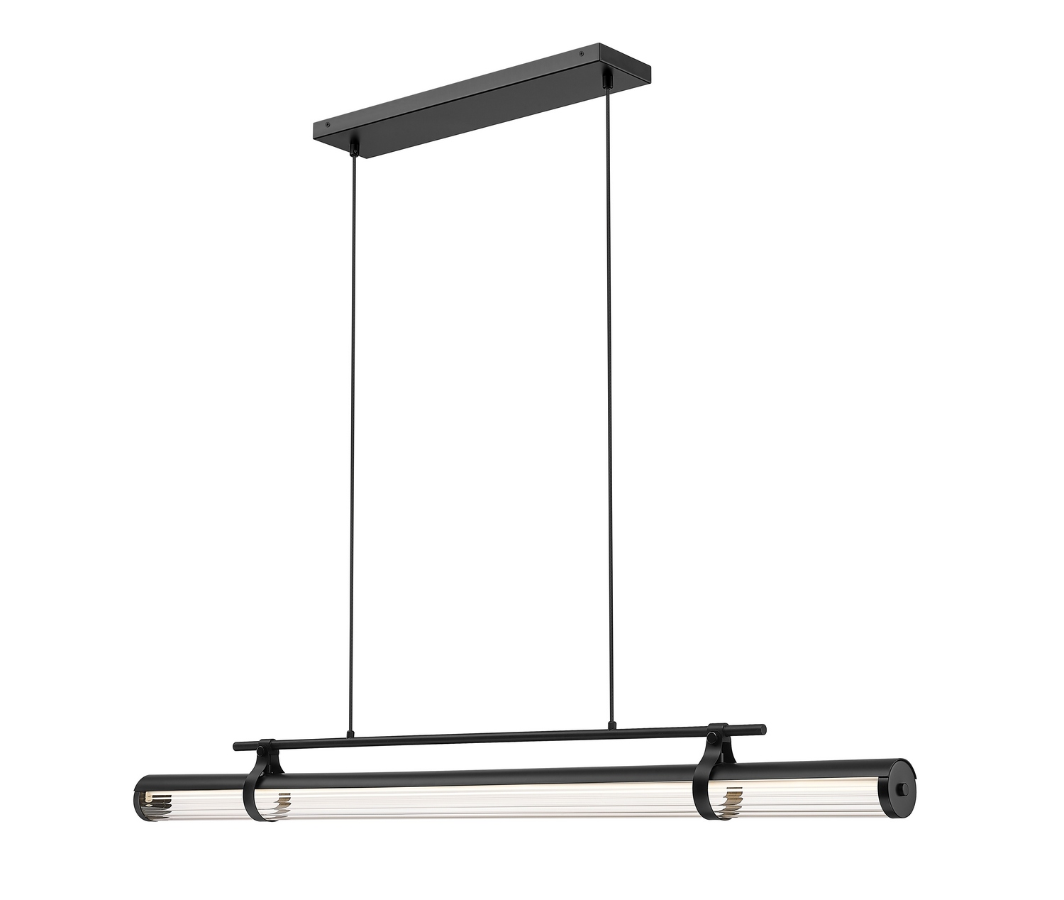 LED Linear Chandelier by Z-Lite - Benoit Collection, Matte Black Finish - 1959-54L-MB-LED