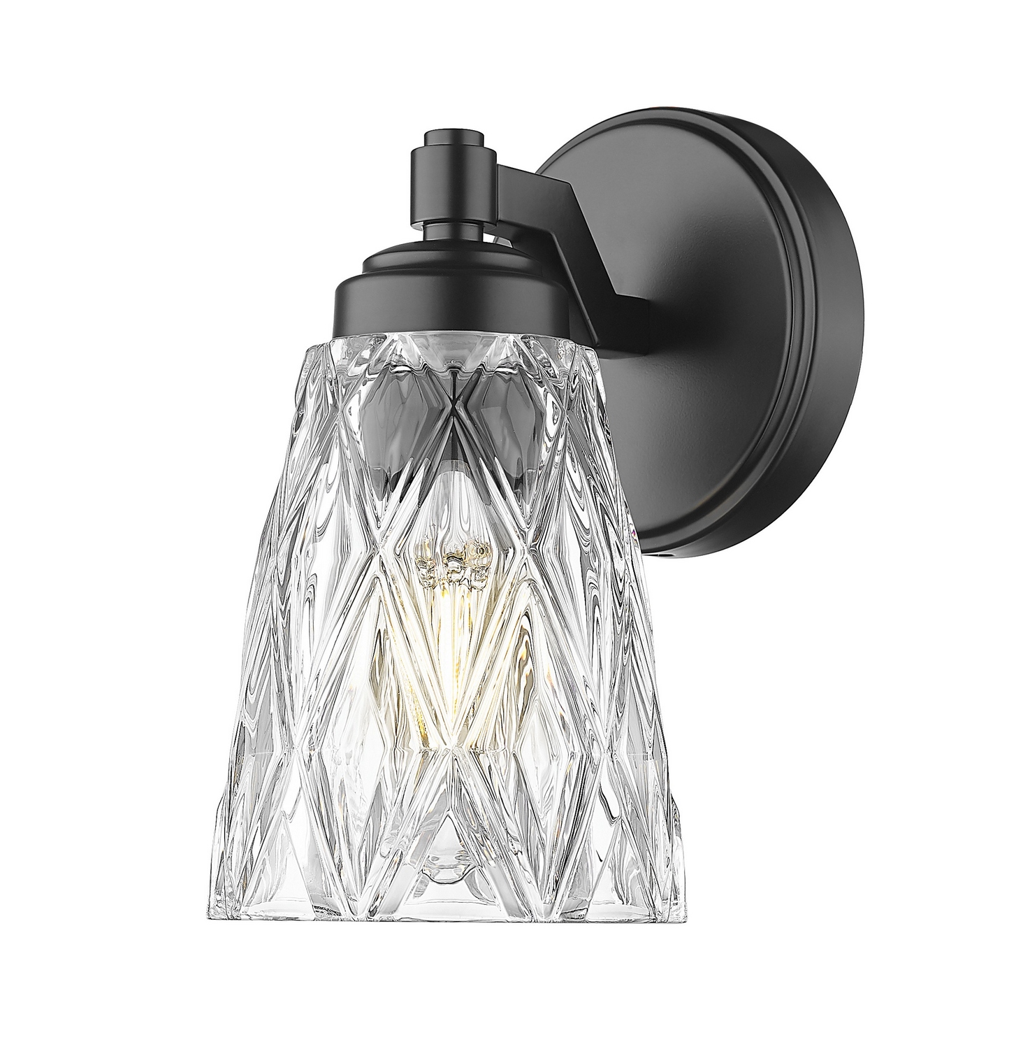 Photos - Chandelier / Lamp Z-Lite Matte Black Wall Sconce from the Andree Collection 1960-1S-MB