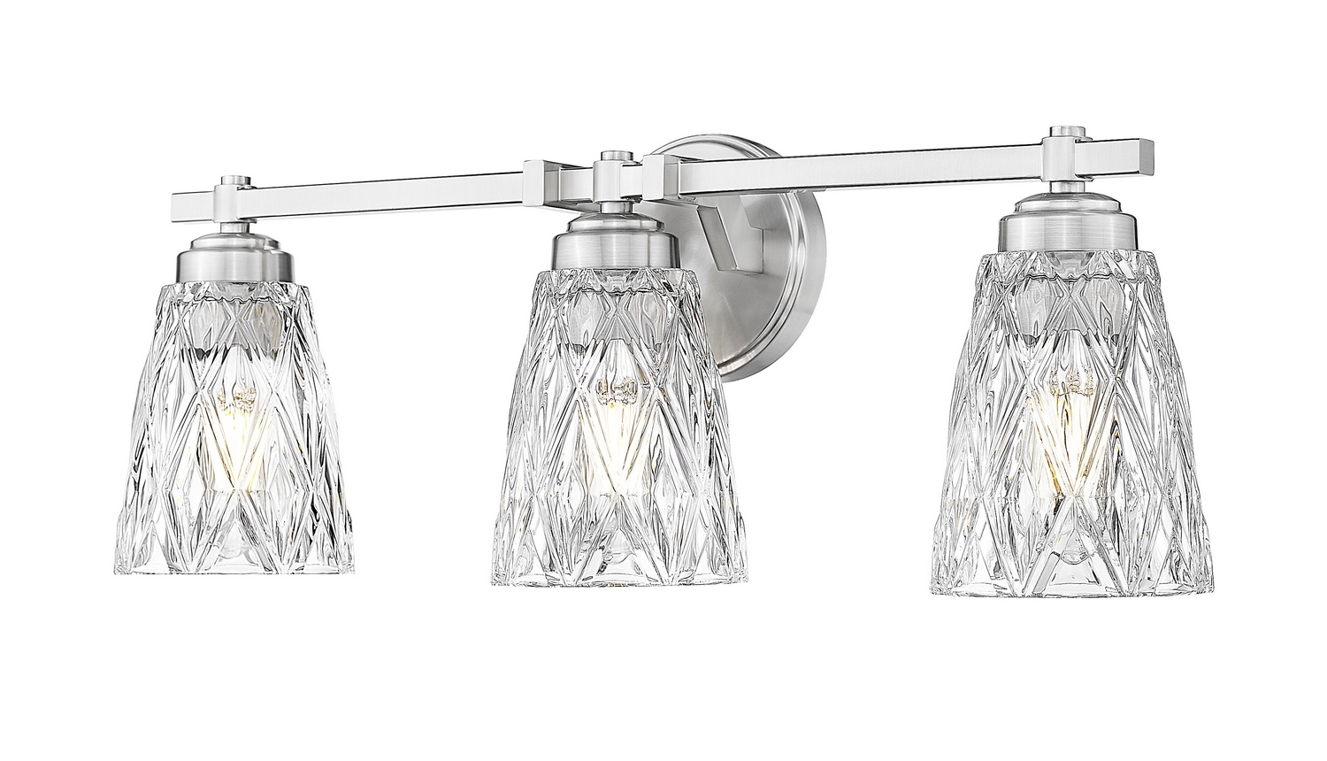Three Light Vanity by Z-Lite - Andree Collection, Brushed Nickel Finish - 1960-3V-BN