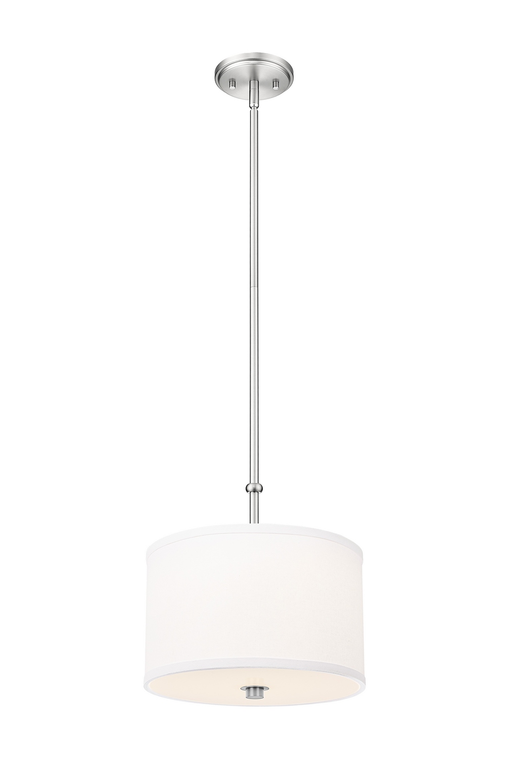 Photos - Chandelier / Lamp Wide Z-Lite Brushed Nickel LED Pendant from the Linden Collection 1962P12-BN-LED 
