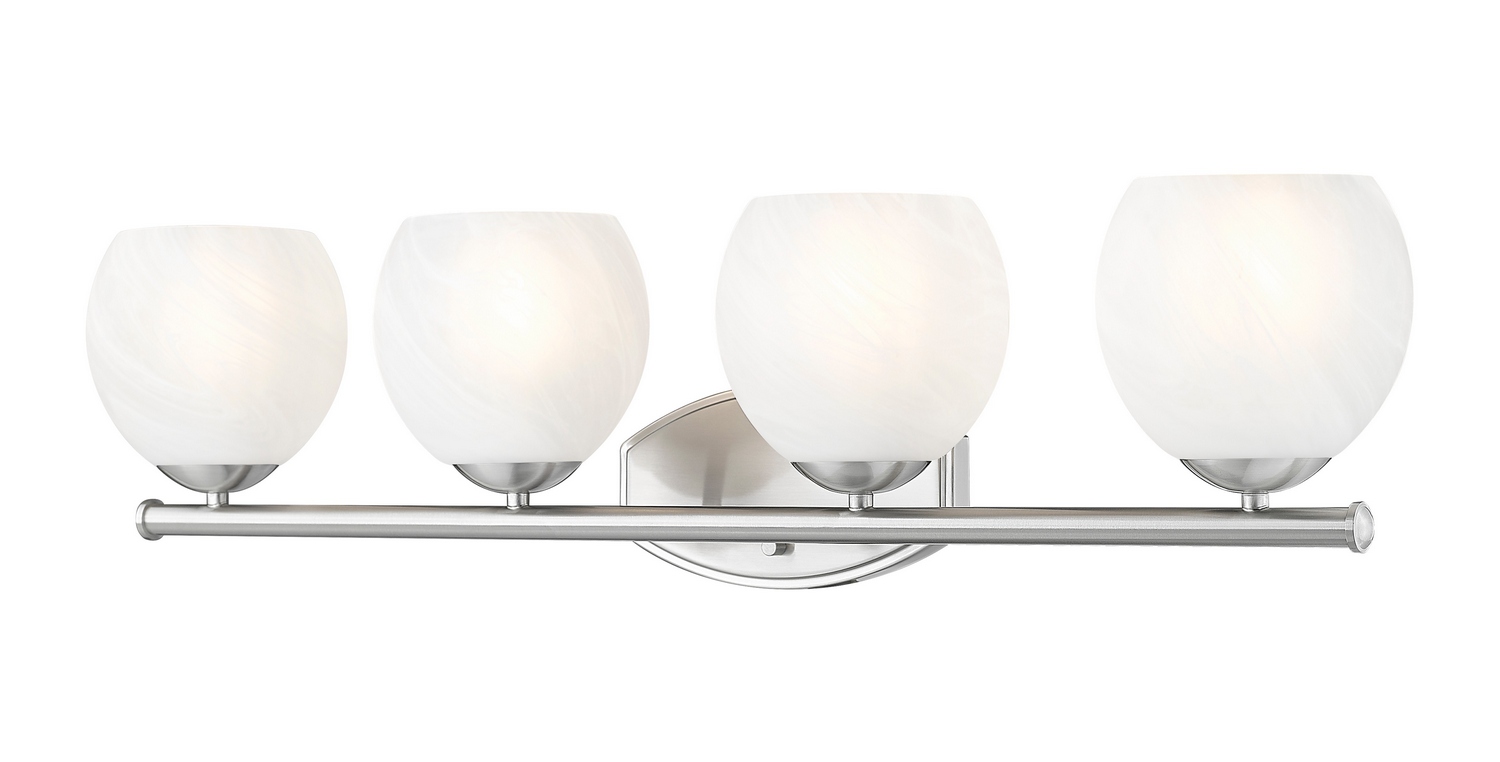 Photos - Chandelier / Lamp Wide Z-Lite Brushed Nickel Bathroom Vanity Light from the Colette Collection 1963-4V-BN 