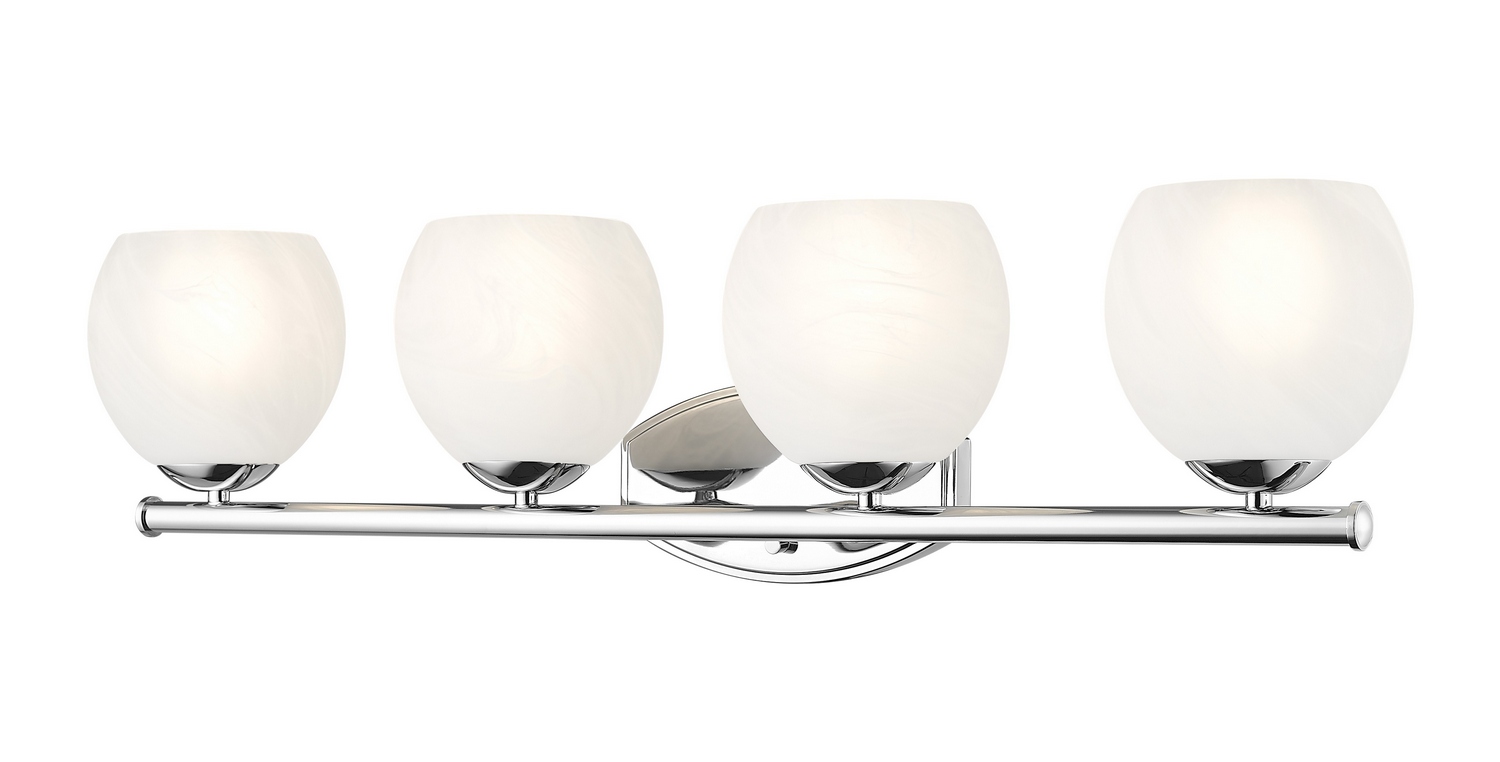 Photos - Chandelier / Lamp Wide Z-Lite Chrome Bathroom Vanity Light from the Colette Collection 1963-4V-CH