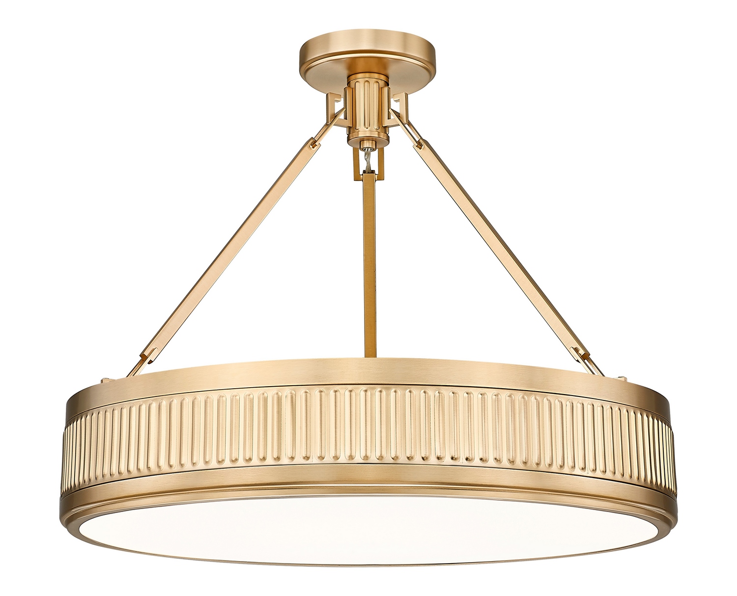 LED Semi Flush Mount by Z-Lite - Quinn Collection, Modern Gold Finish - 3046SF22-MGLD-LED