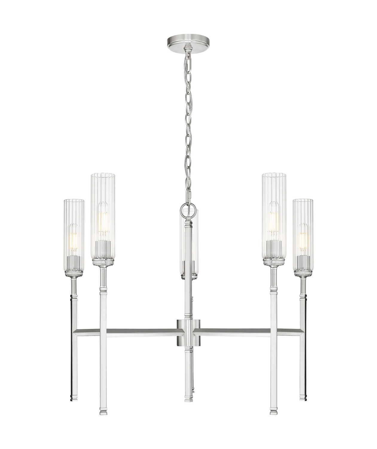 Photos - Chandelier / Lamp Wide Z-Lite Brushed Nickel Chandelier from the Esme Collection 3047-5BN 