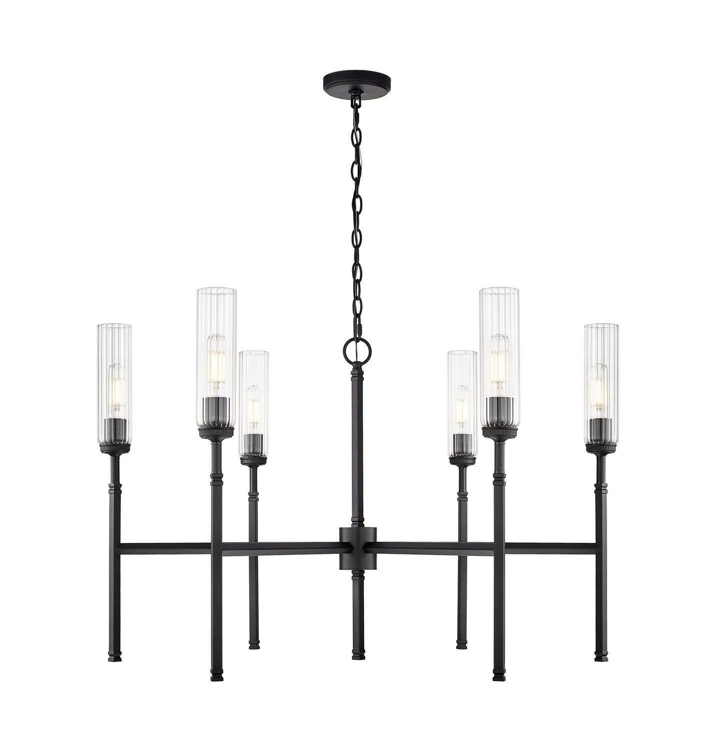 Six Light Chandelier by Z-Lite - Esme Collection, Matte Black Finish - 3047-6MB