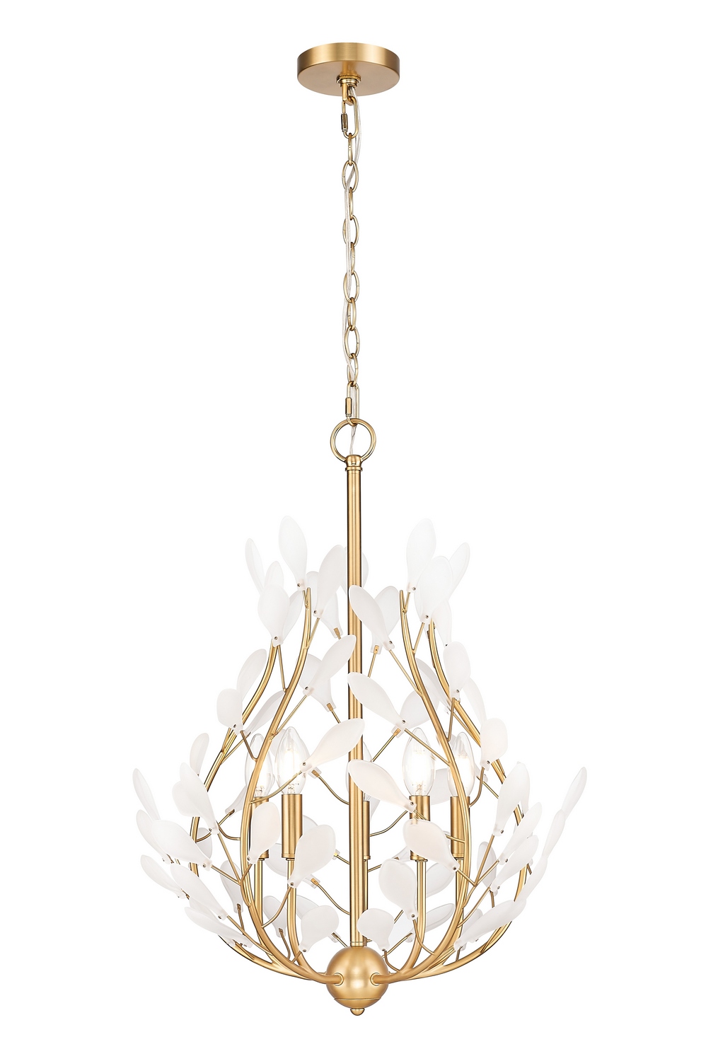 Five Light Chandelier by Z-Lite - Claudine Collection, Modern Gold Finish - 353-24MGLD