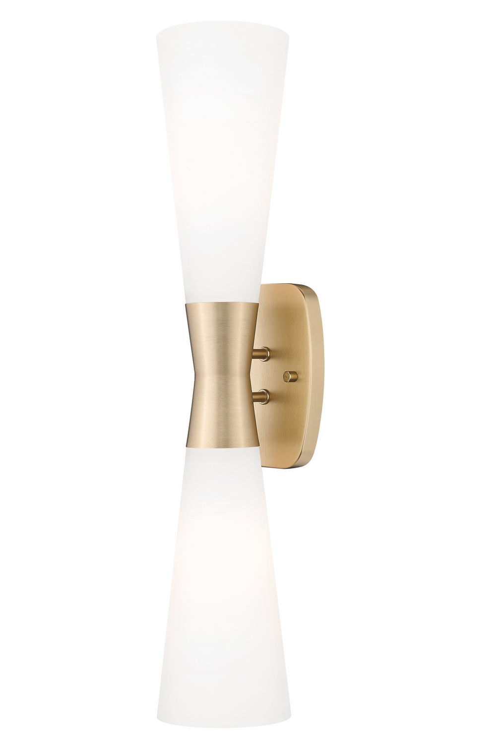 Two Light Wall Sconce by Z-Lite - Emrys Collection, Modern Gold Finish - 4504-2SL-MGLD