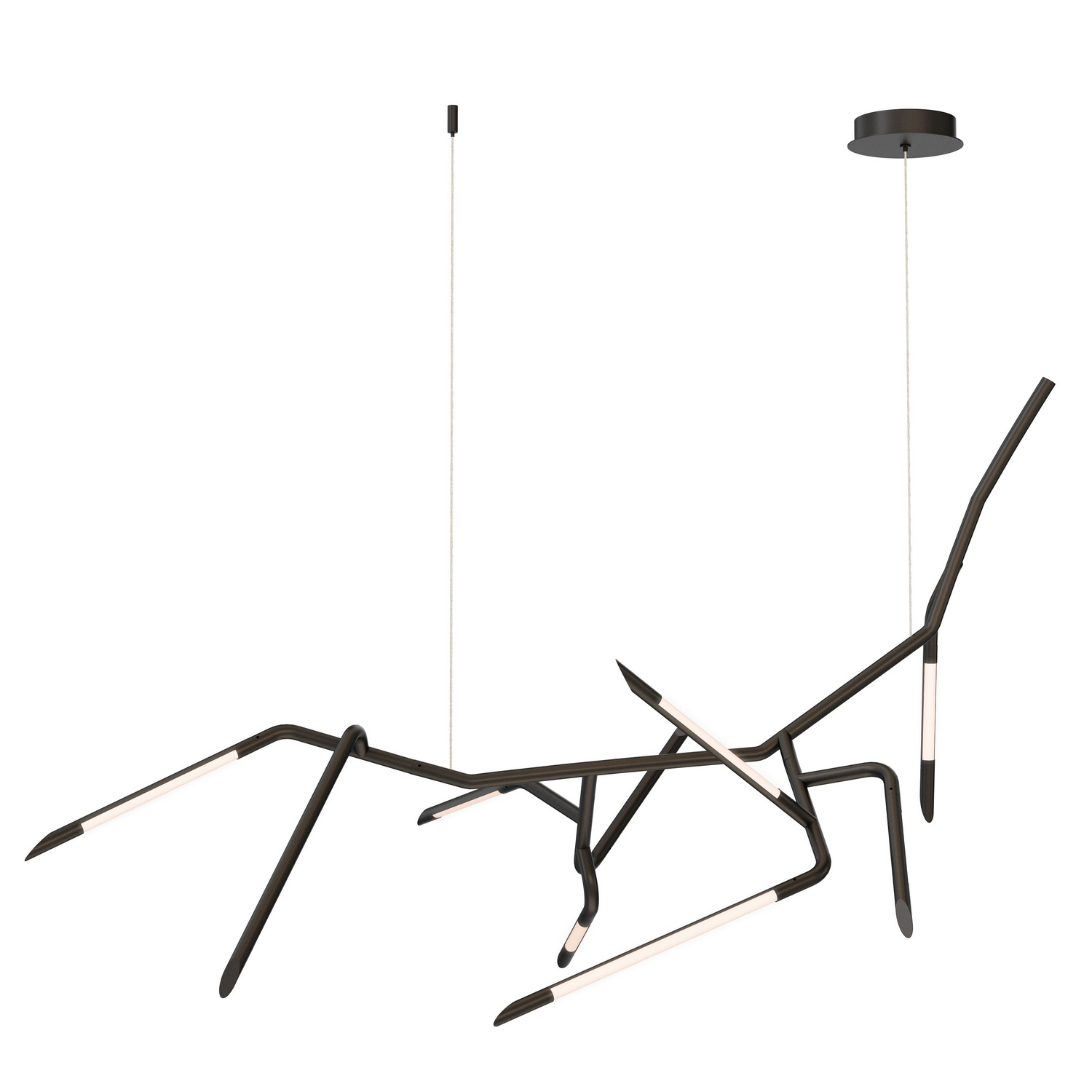 ET2 E25414-BK Scion LED 41 inch Black Single Pendant Ceiling Light
