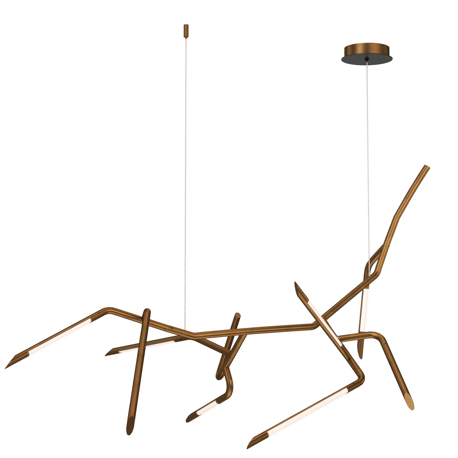 ET2 E25414-WBR Scion LED 41 inch Weathered Brass Single Pendant Ceiling Light