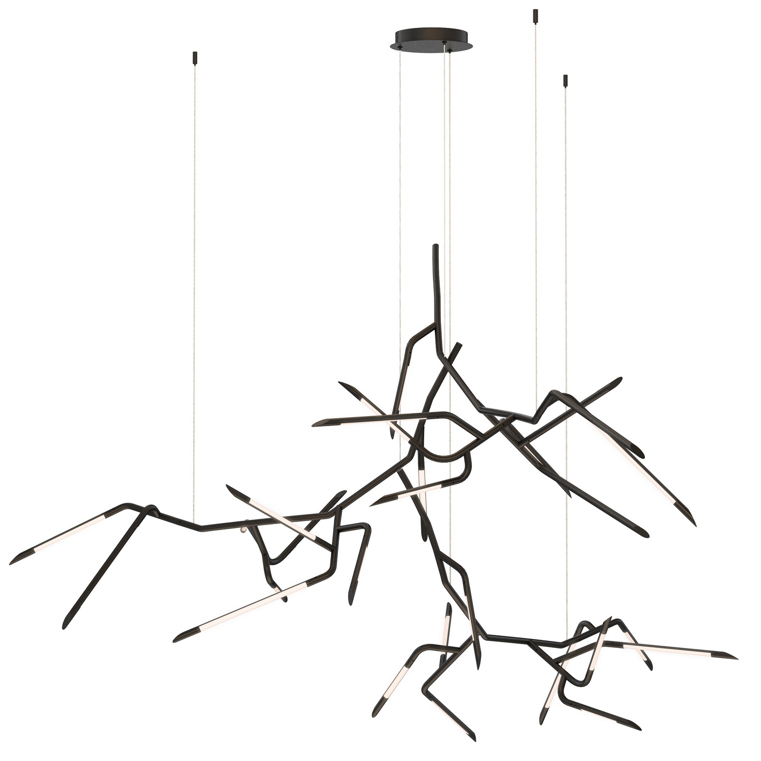 ET2 E25418-BK Scion LED 80 inch Black Multi-Light Pendant Ceiling Light