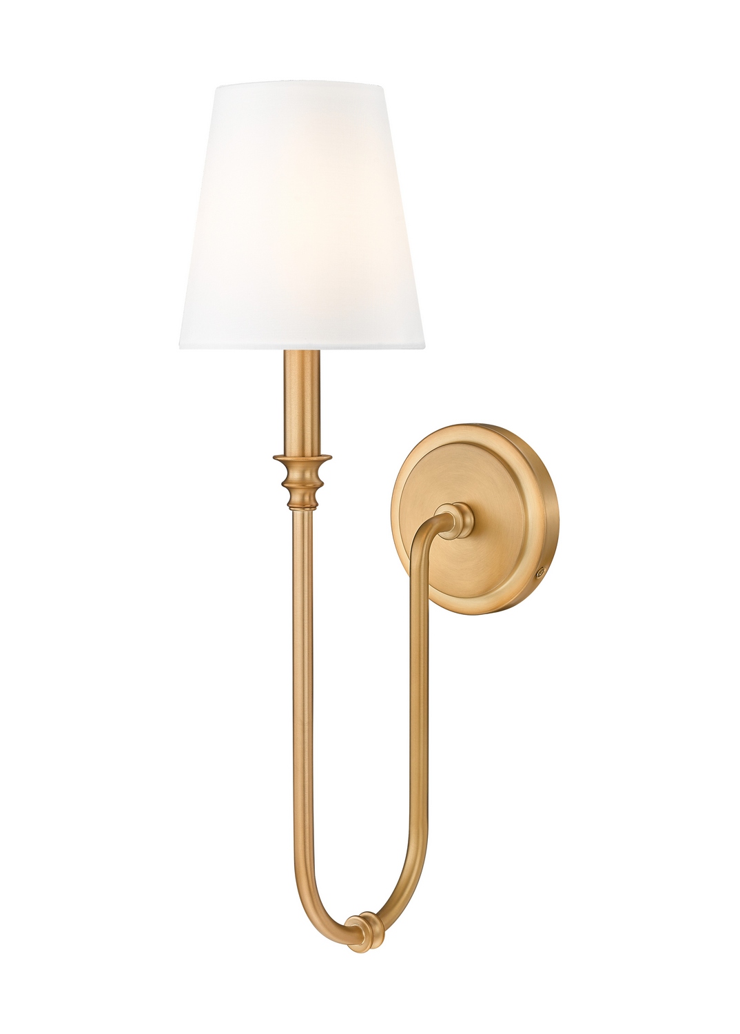 One Light Wall Sconce by Z-Lite - Jisele Collection, Rubbed Brass Finish - 4505-1S-RB