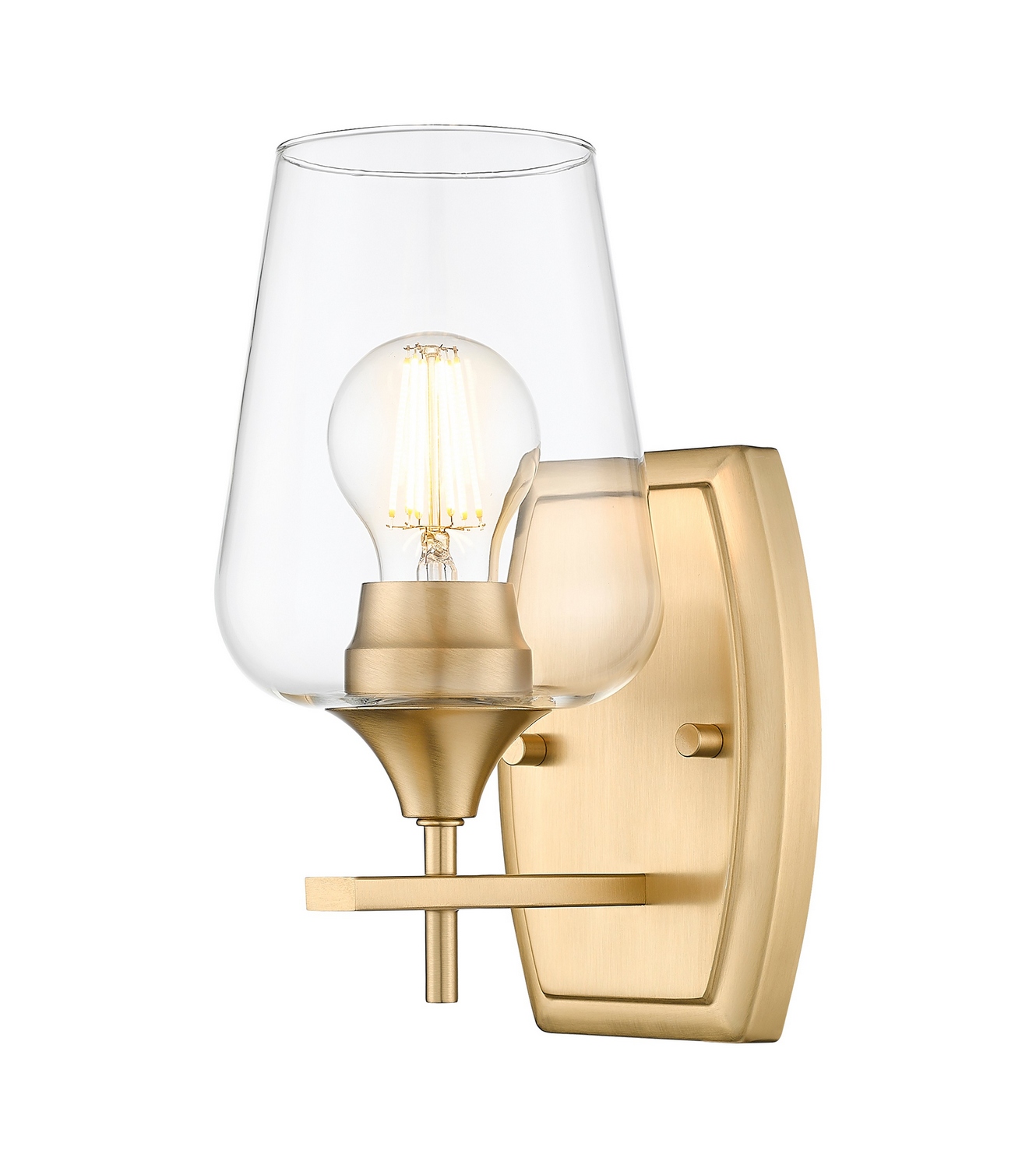 Photos - Chandelier / Lamp Z-Lite Joliet 1-Light Wall Sconce in Burnished Brass 473-1S-BBR