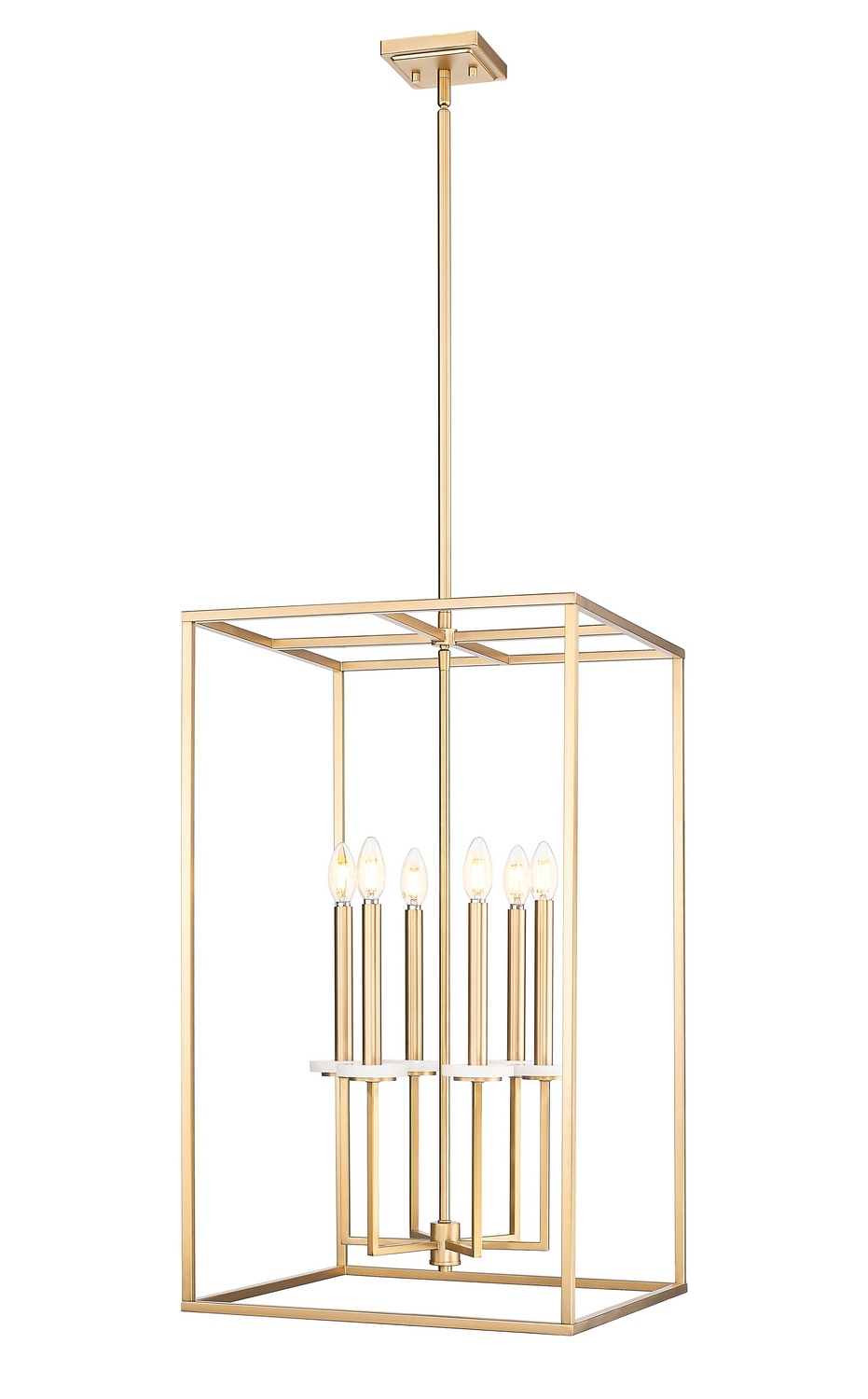 Six Light Chandelier by Z-Lite - Gaultier Collection, Modern Gold Finish - 6100-32MGLD