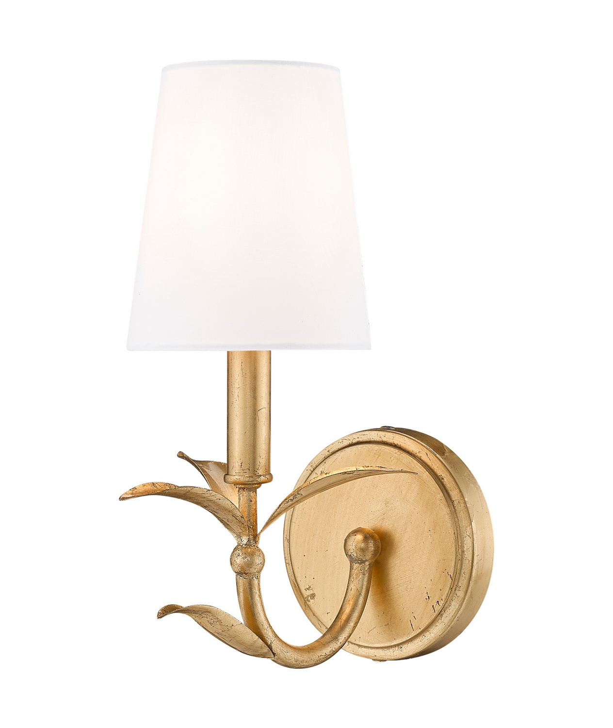 One Light Wall Sconce by Z-Lite - Aslin Collection, Gold Leaf Finish - 830-1S-GLF