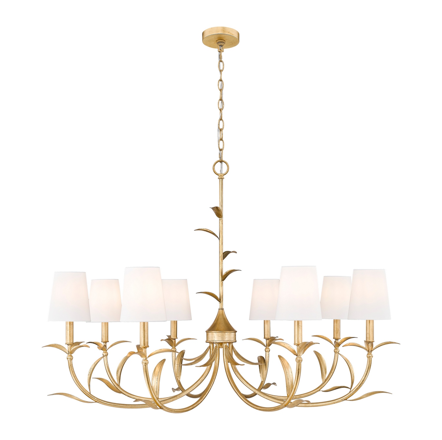 Eight Light Chandelier by Z-Lite - Aslin Collection, Gold Leaf Finish - 830-42GLF