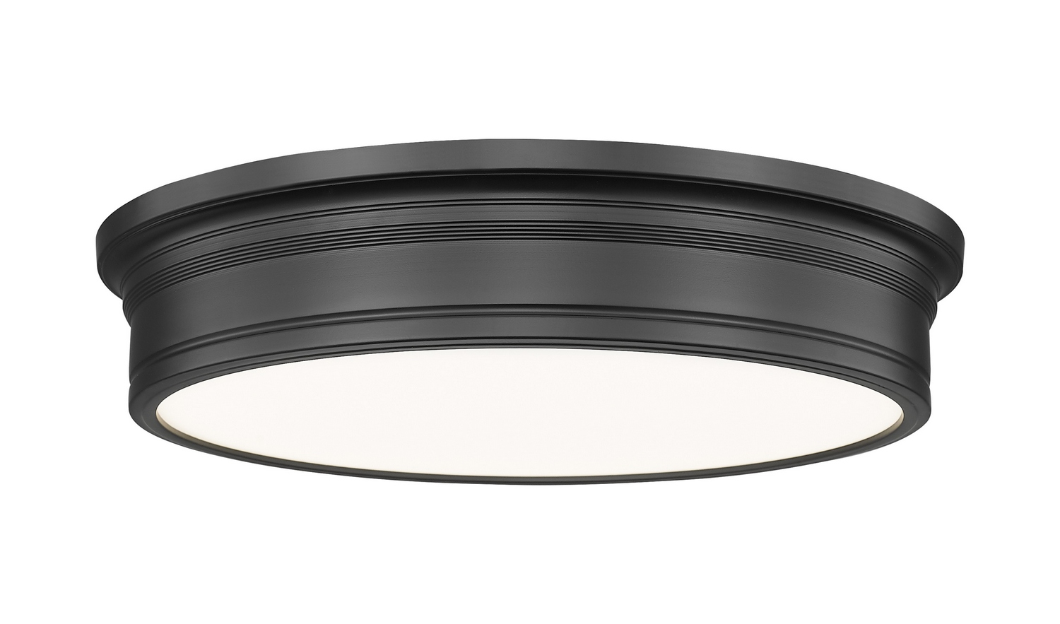 LED Flush Mount by Z-Lite - Bentley Collection, Matte Black Finish - 7702F20-MB-LED