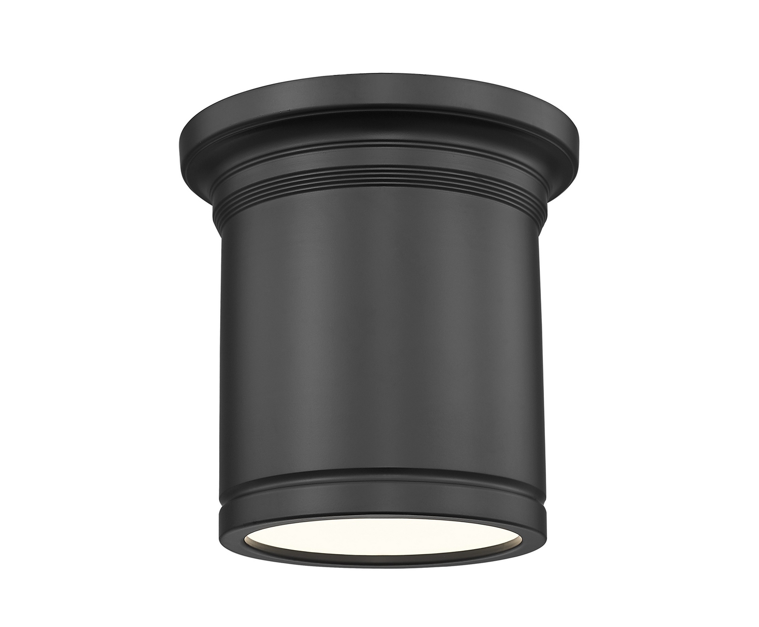LED Flush Mount by Z-Lite - Bentley Collection, Matte Black Finish - 7702F8-MB-LED