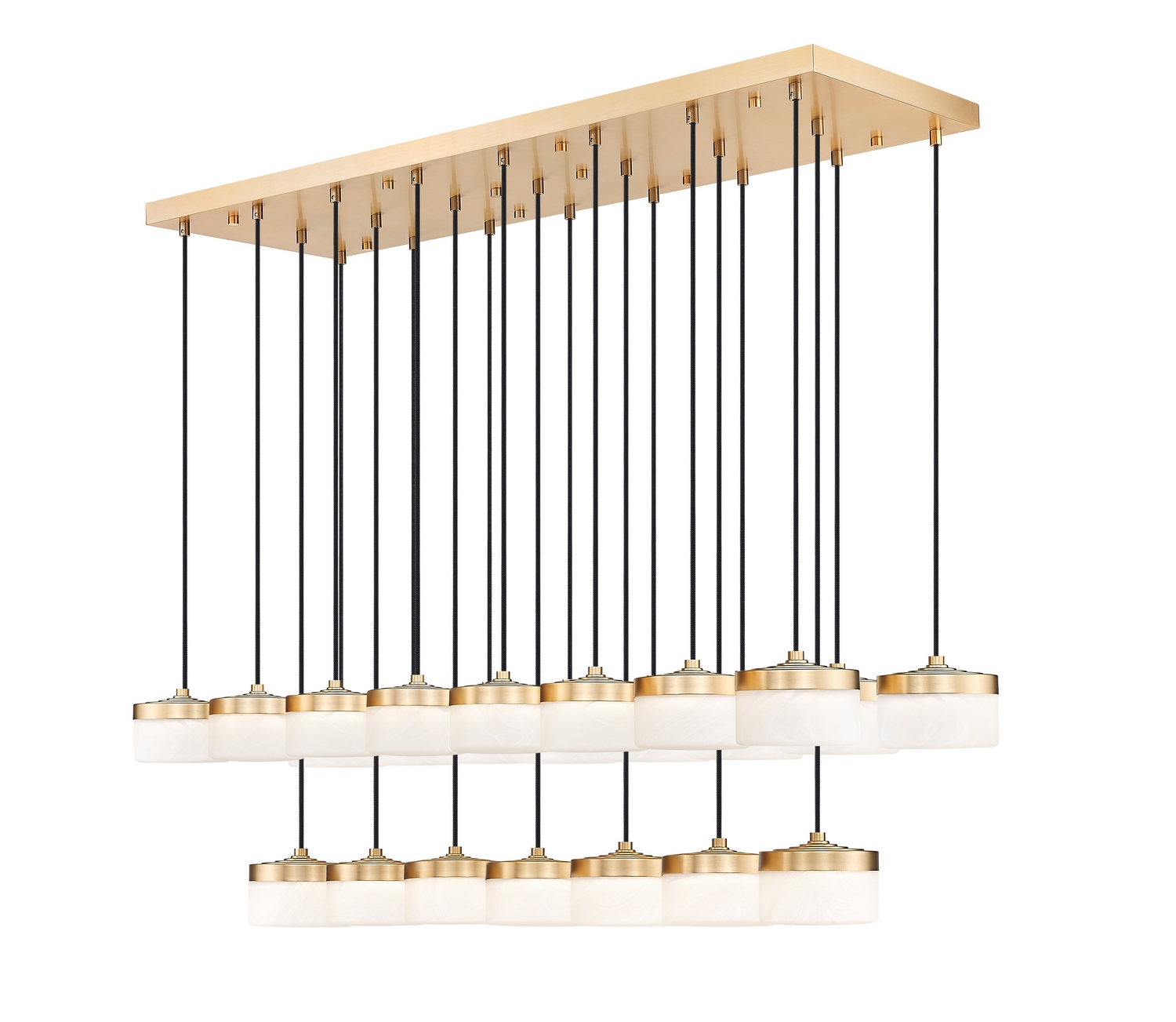 LED Linear Chandelier by Z-Lite - Renaud Collection, Modern Gold Finish - 827P6-23L-MGLD-LED