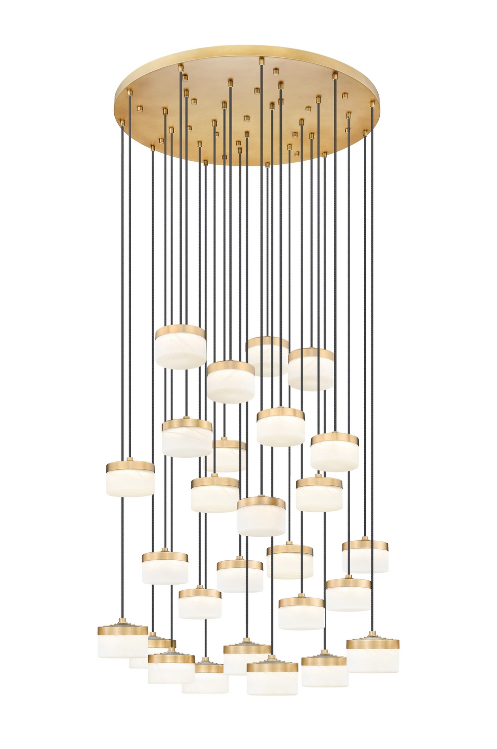 LED Chandelier by Z-Lite - Renaud Collection, Modern Gold Finish - 827P6-27R-MGLD-LED