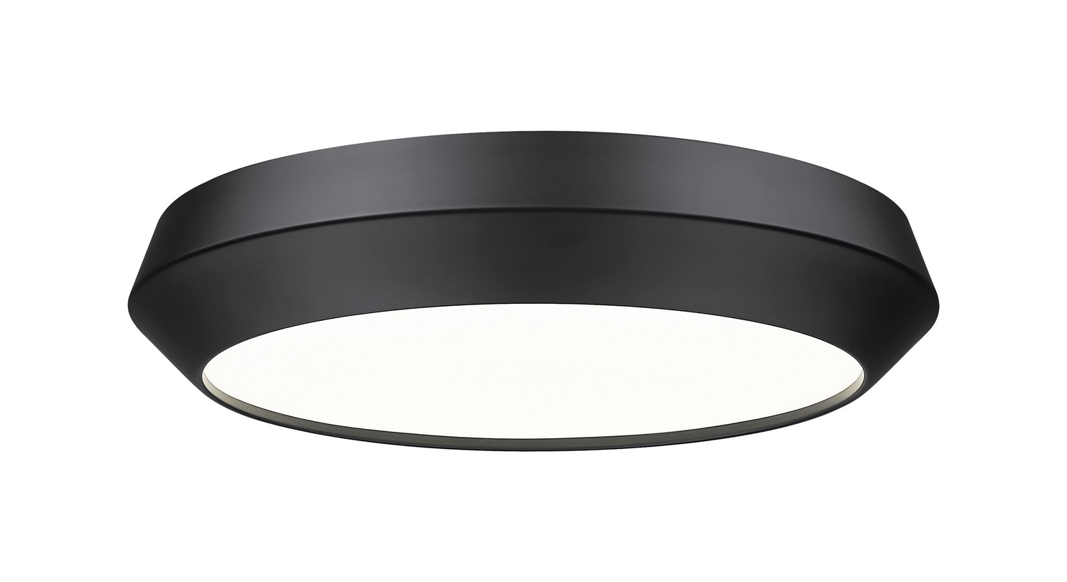 LED Flush Mount by Z-Lite - Quasars Collection, Matte Black Finish - 7701F16-MB-LED