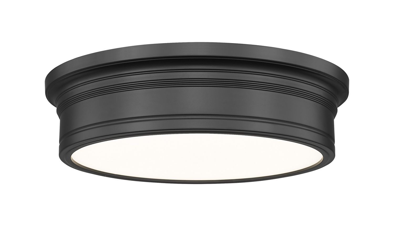 LED Flush Mount by Z-Lite - Bentley Collection, Matte Black Finish - 7702F16-MB-LED