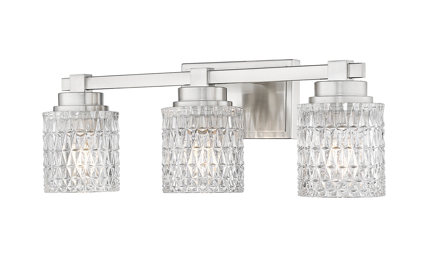 Three Light Vanity by Z-Lite - Jacqueline Collection, Brushed Nickel Finish - 6101-3V-BN