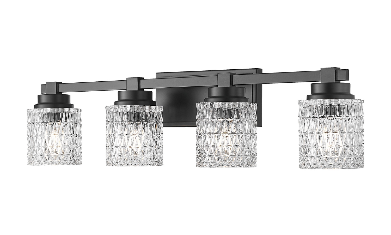 Four Light Vanity by Z-Lite - Jacqueline Collection, Matte Black Finish - 6101-4V-MB