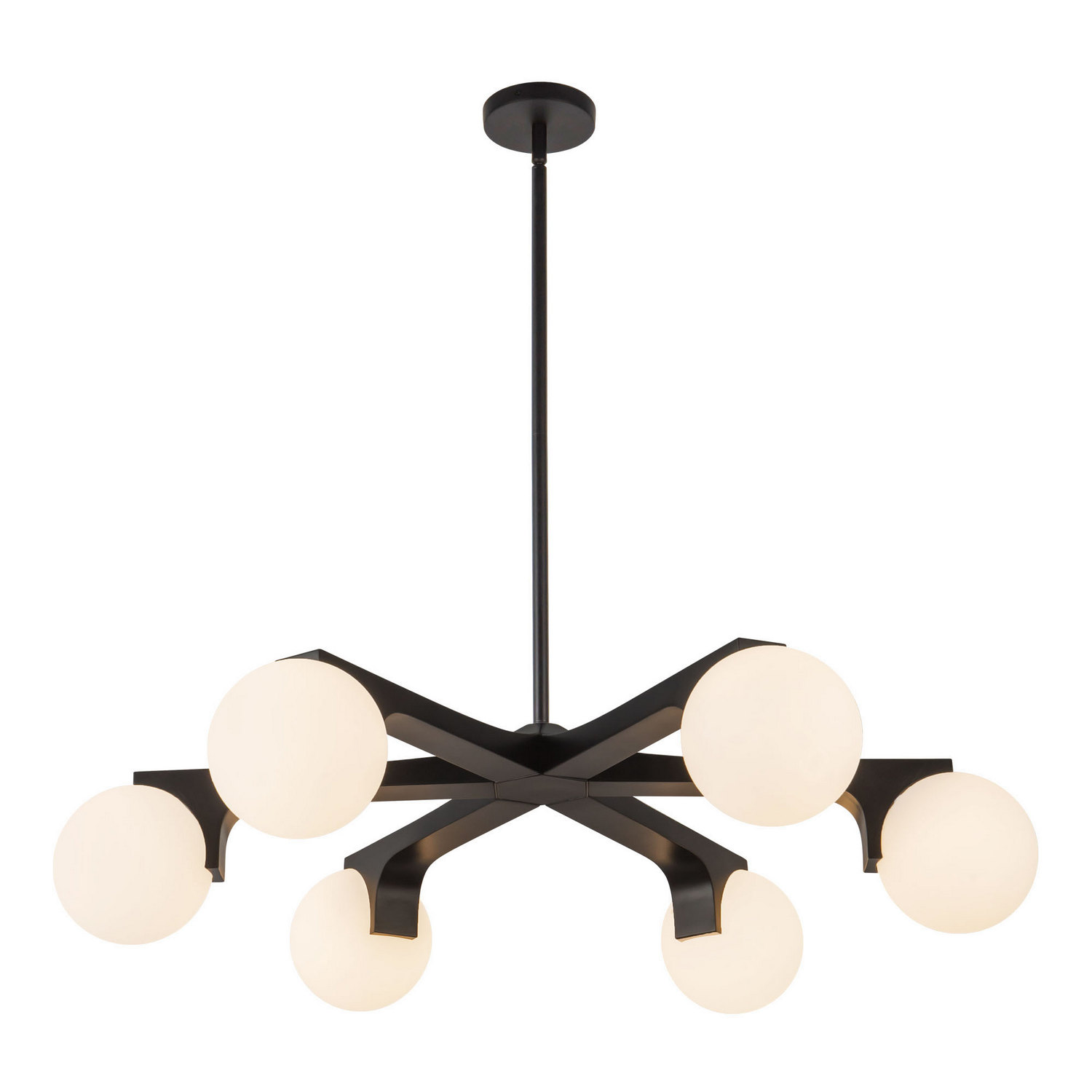 Six Light Chandelier by Kuzco Lighting - Briar Collection, Black Finish - CH11537-BK