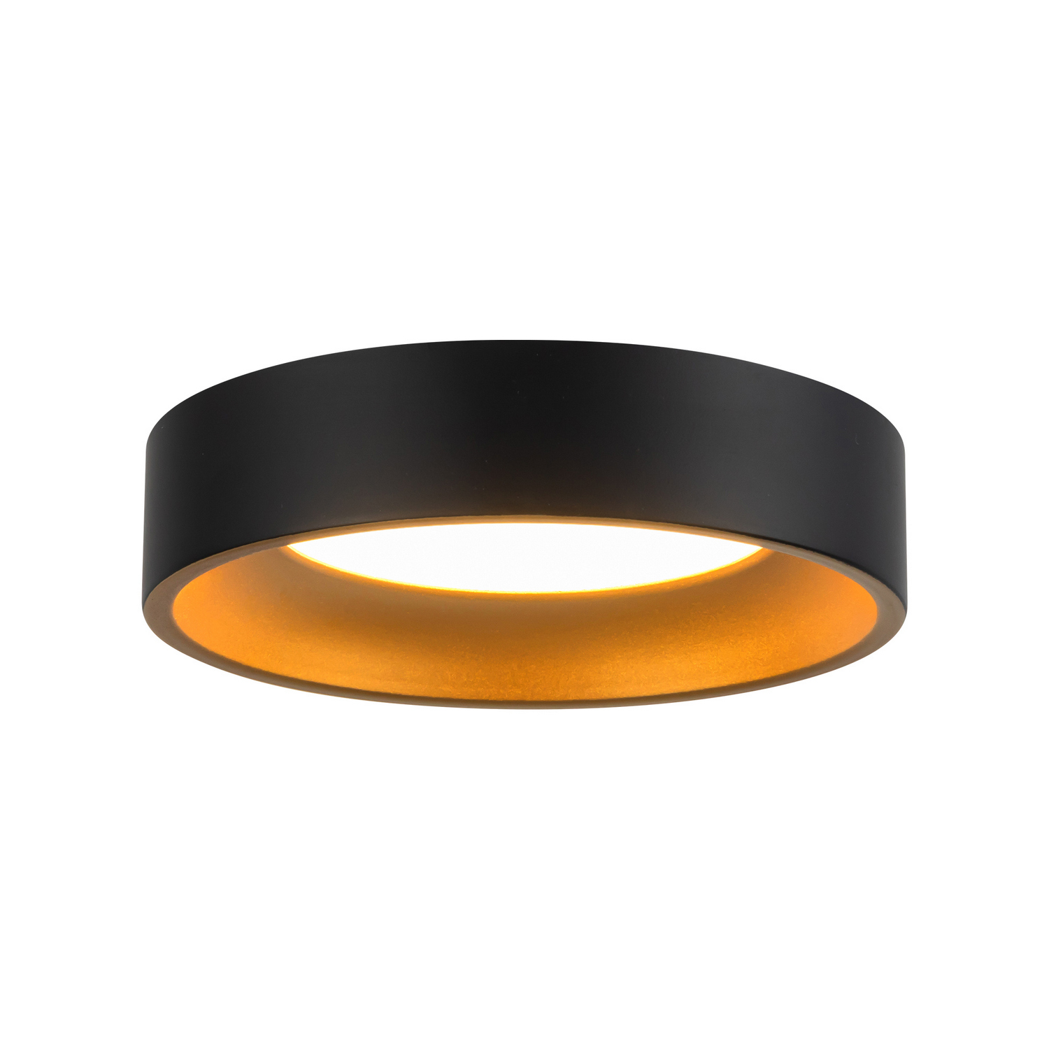 LED Flush Mount by Kuzco Lighting - Nix Collection, Black/Gold Finish - FM0702605BKGD