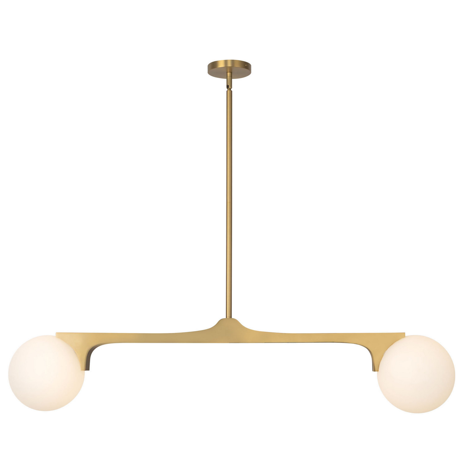 Two Light Linear Pendant by Kuzco Lighting - Briar Collection, Brushed Gold Finish - LP11546-BG