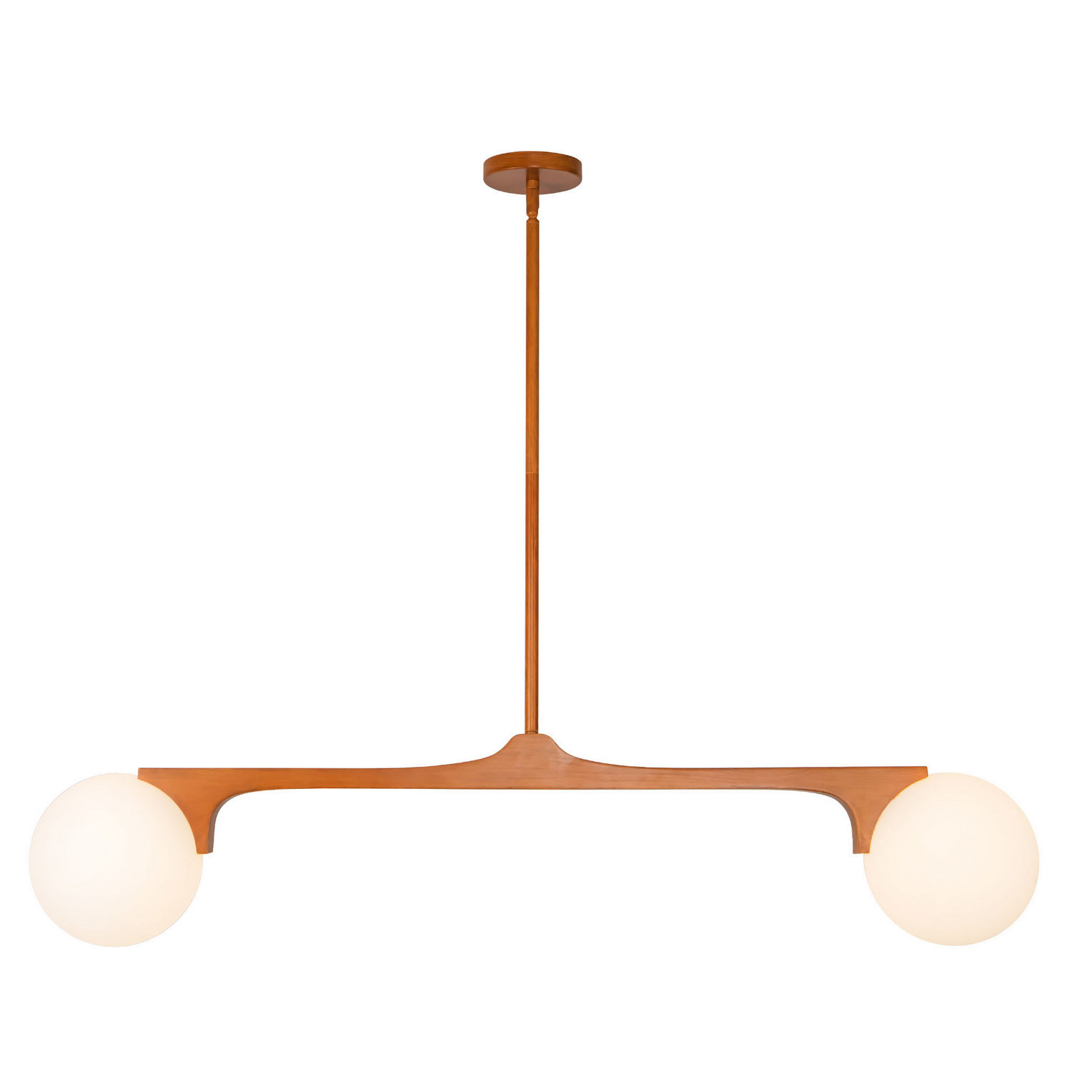 Two Light Linear Pendant by Kuzco Lighting - Briar Collection, Teak Finish - LP11546-TK
