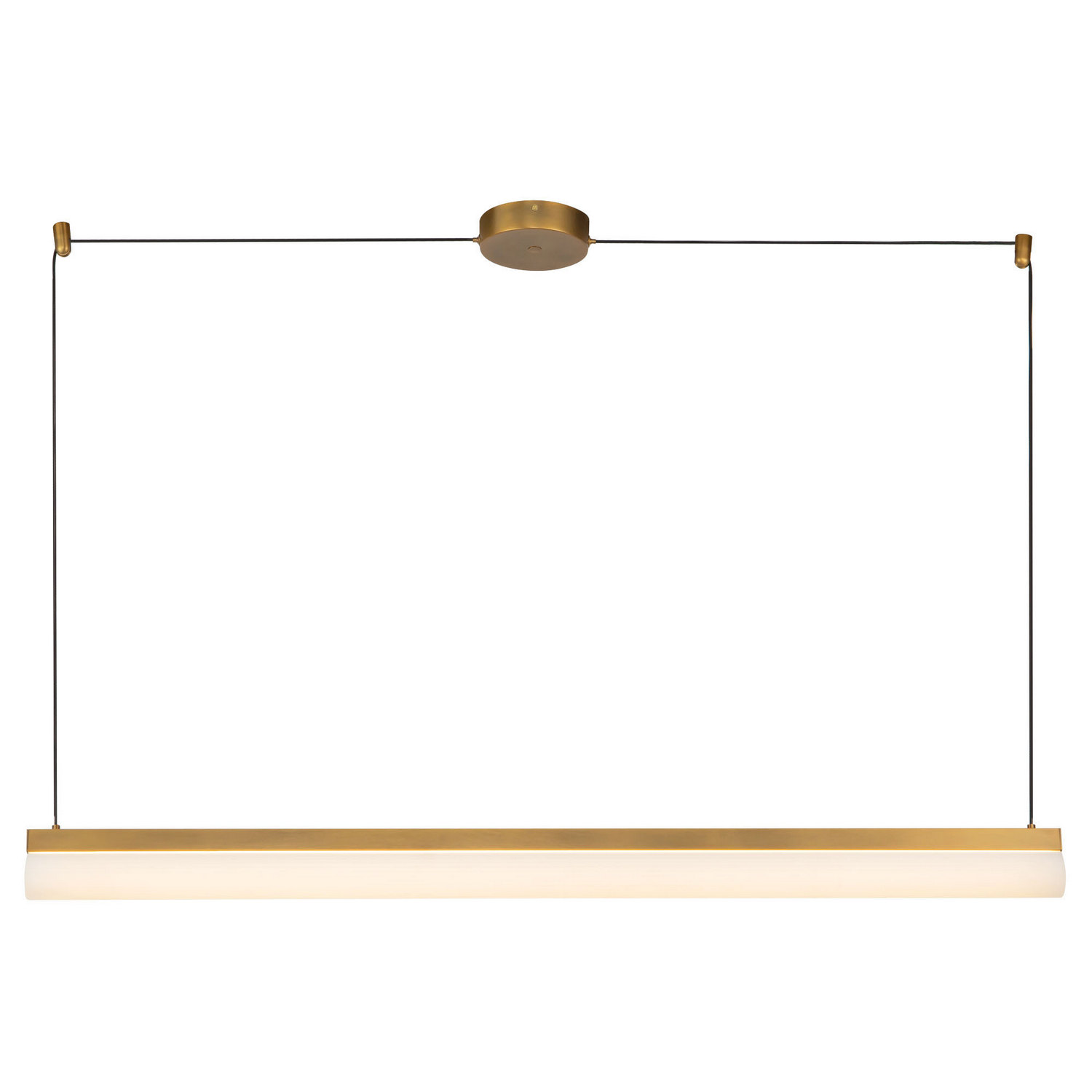 LED Linear Pendant by Kuzco Lighting - Nio Collection, Vintage Brass Finish - LP13645-VB