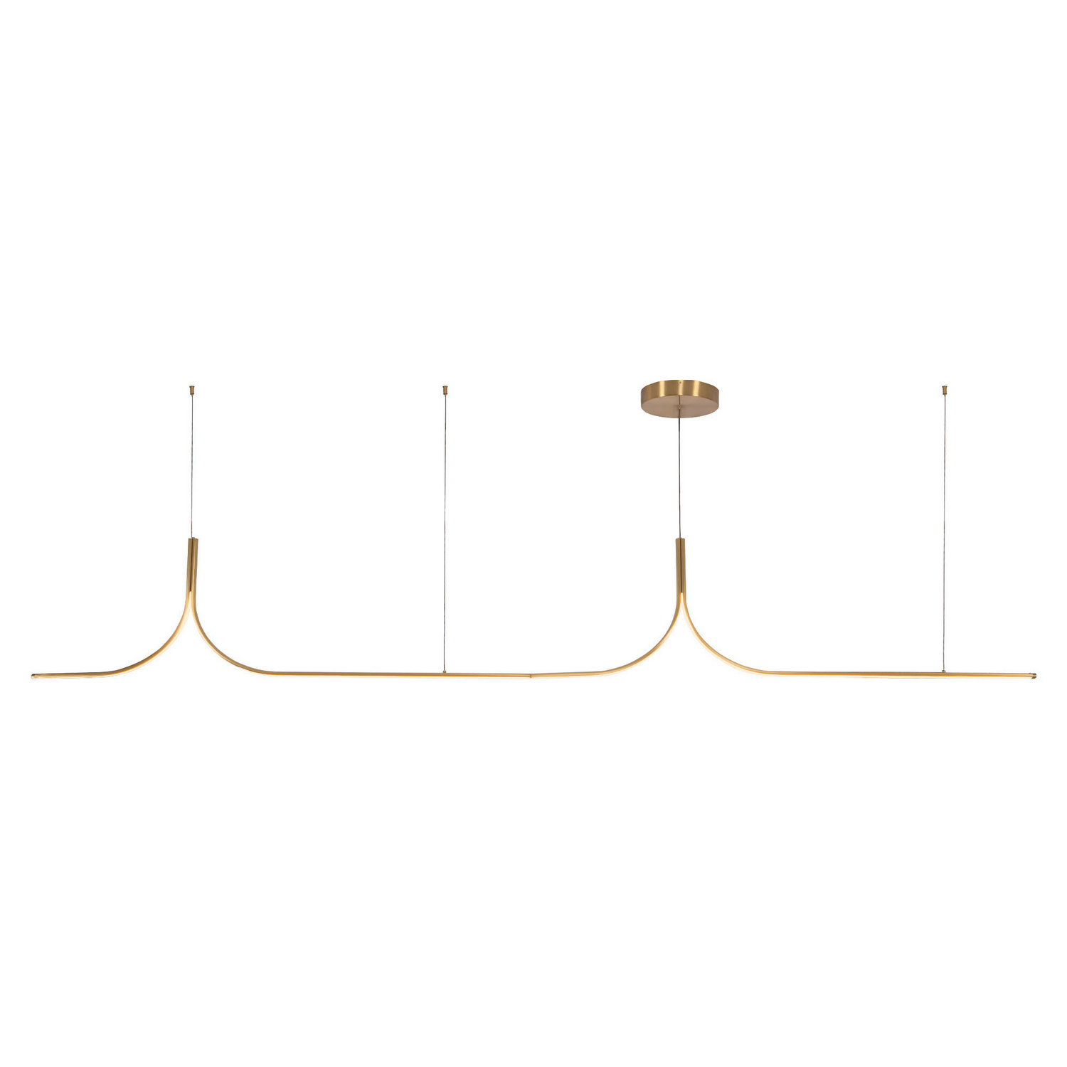 LED Linear Pendant by Kuzco Lighting - Thread Collection, Brushed Gold Finish - LP17910-BG-UNV-010