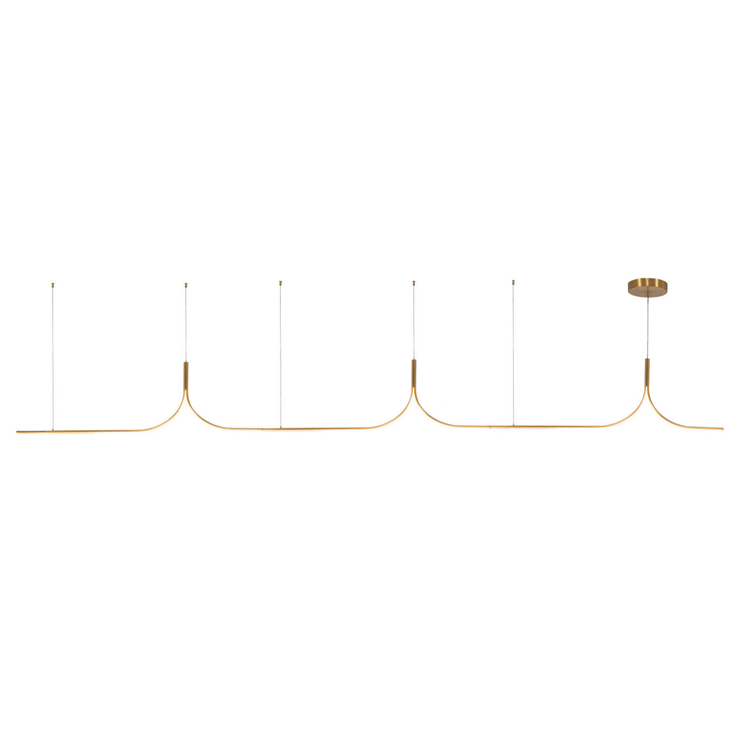 LED Linear Pendant by Kuzco Lighting - Thread Collection, Brushed Gold Finish - LP17915-BG-UNV-010