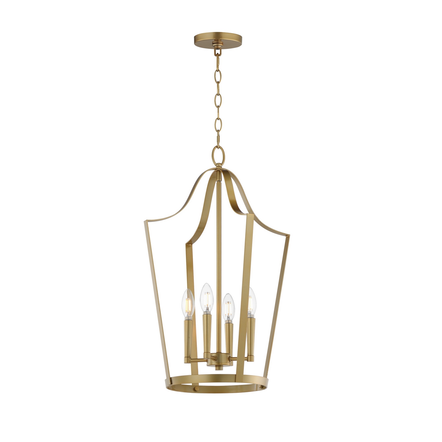 Natural Aged Brass Pendant from the Arden Collection