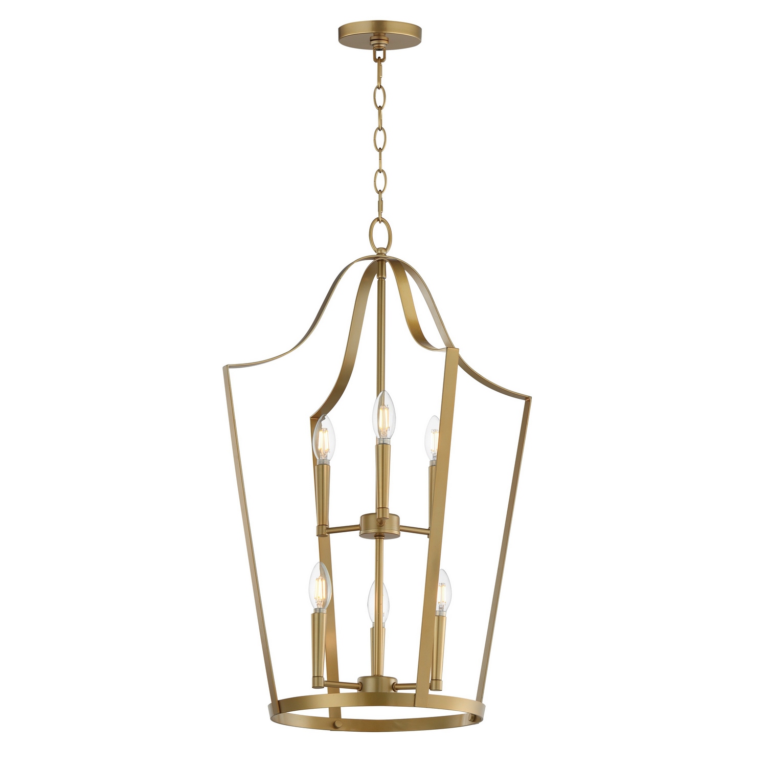 Natural Aged Brass Pendant from the Arden Collection