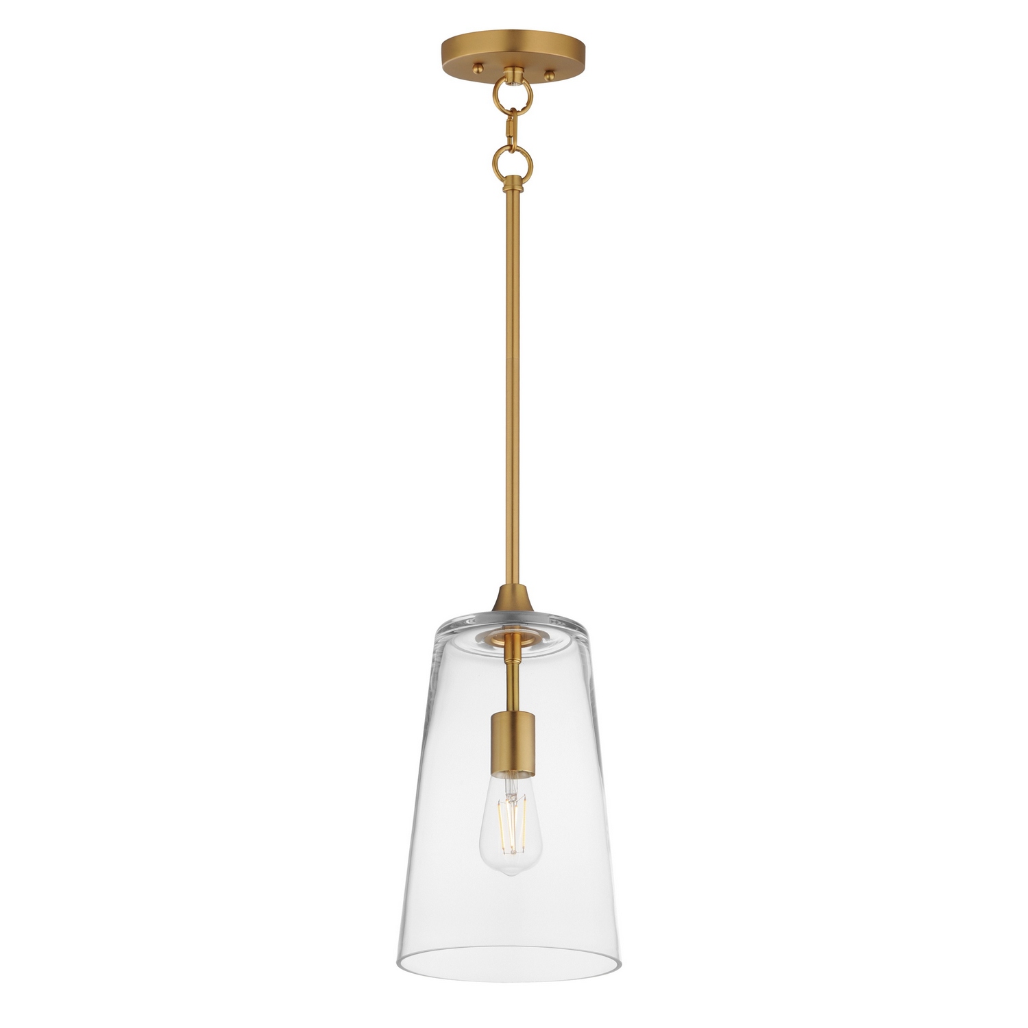 Natural Aged Brass Pendant from the Hudson Collection