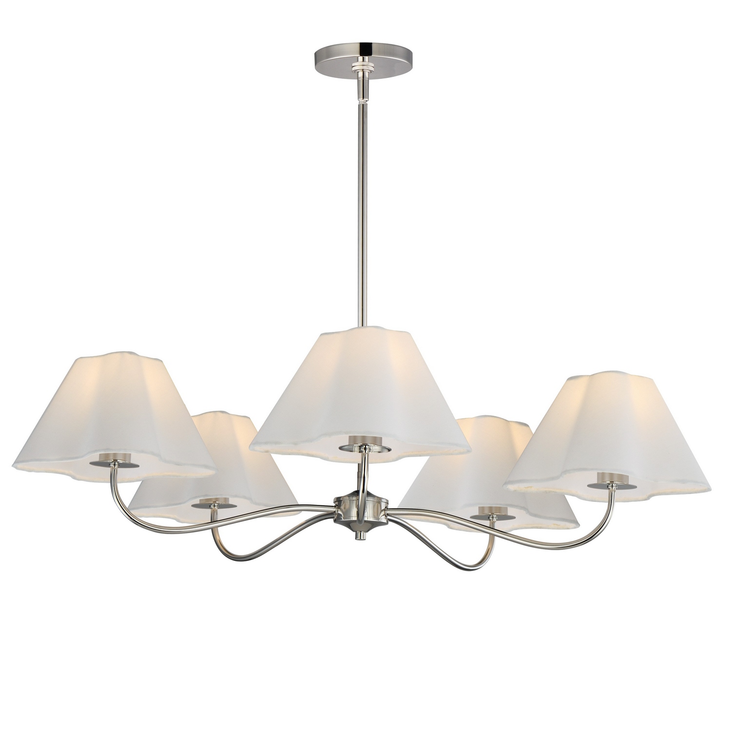 Photos - Chandelier / Lamp MAXIM Lighting Polished Nickel Chandelier from the Saxon Collection 18105WTPN