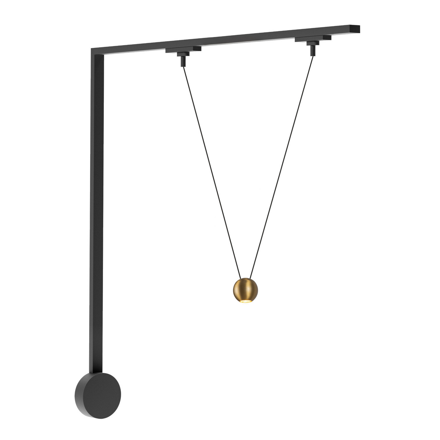 LED Wall Kit by Kuzco Lighting - Faria Double Collection, Brushed Gold Finish - TR1W-P27203-BG