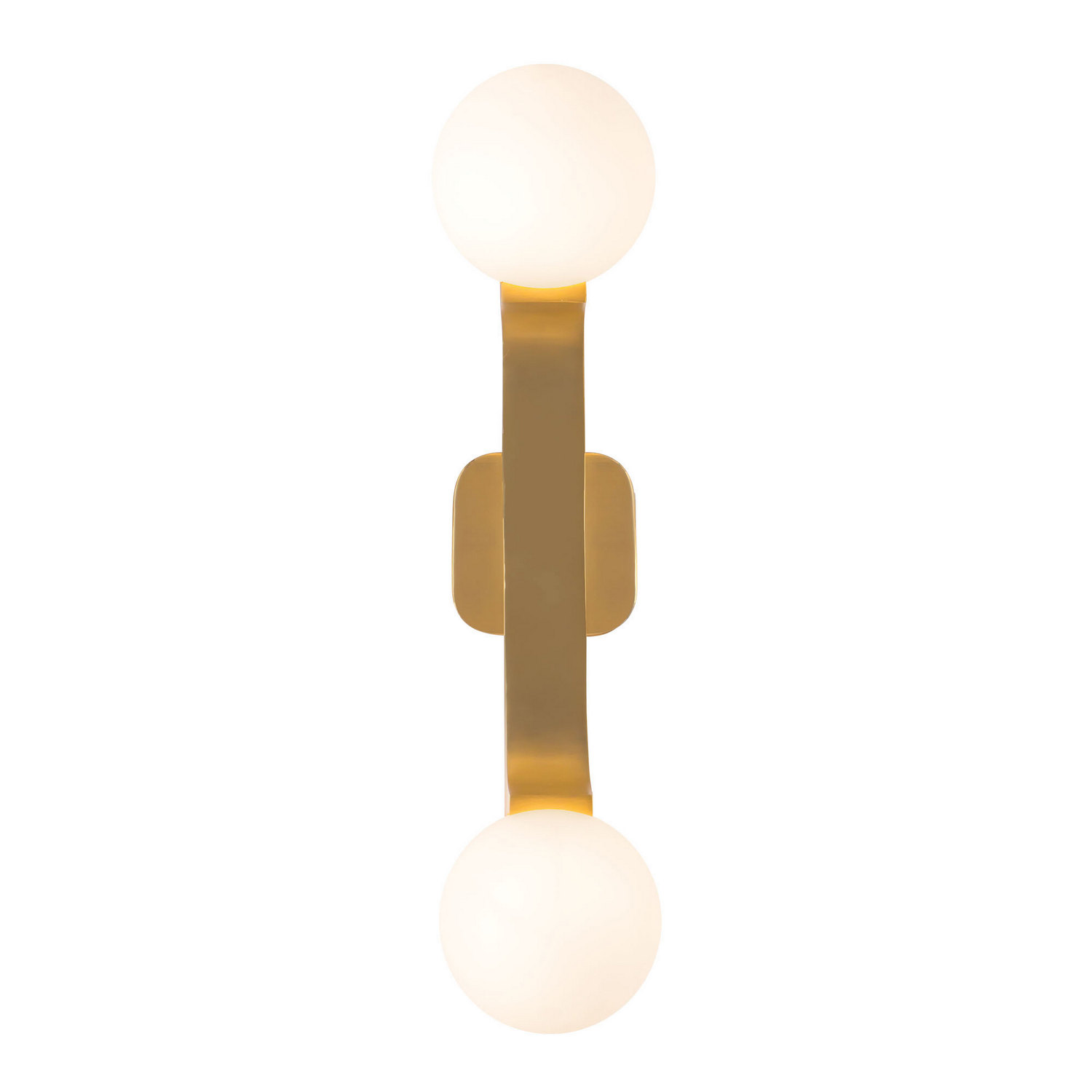 Two Light Wall Sconce by Kuzco Lighting - Briar Collection, Brushed Gold Finish - WS11522-BG