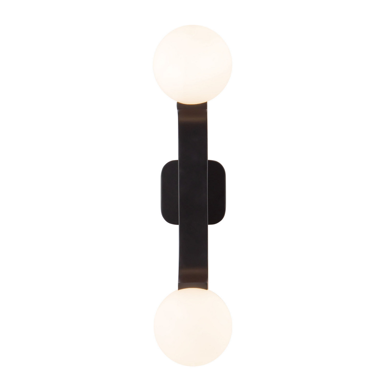 Two Light Wall Sconce by Kuzco Lighting - Briar Collection, Black Finish - WS11522-BK