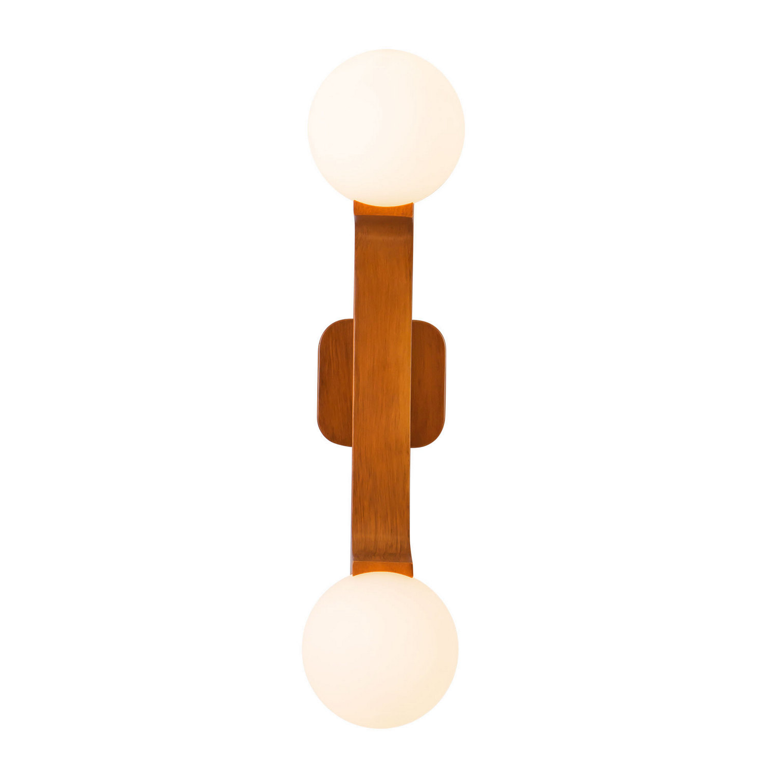 Two Light Wall Sconce by Kuzco Lighting - Briar Collection, Teak Finish - WS11522-TK