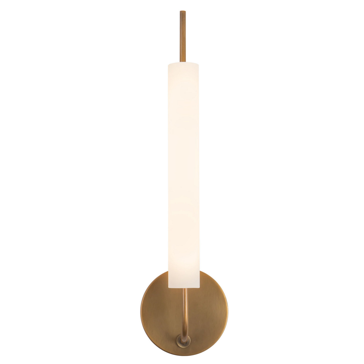 LED Wall Sconce by Kuzco Lighting - Wick Collection, Vintage Brass Finish - WS48120-VB
