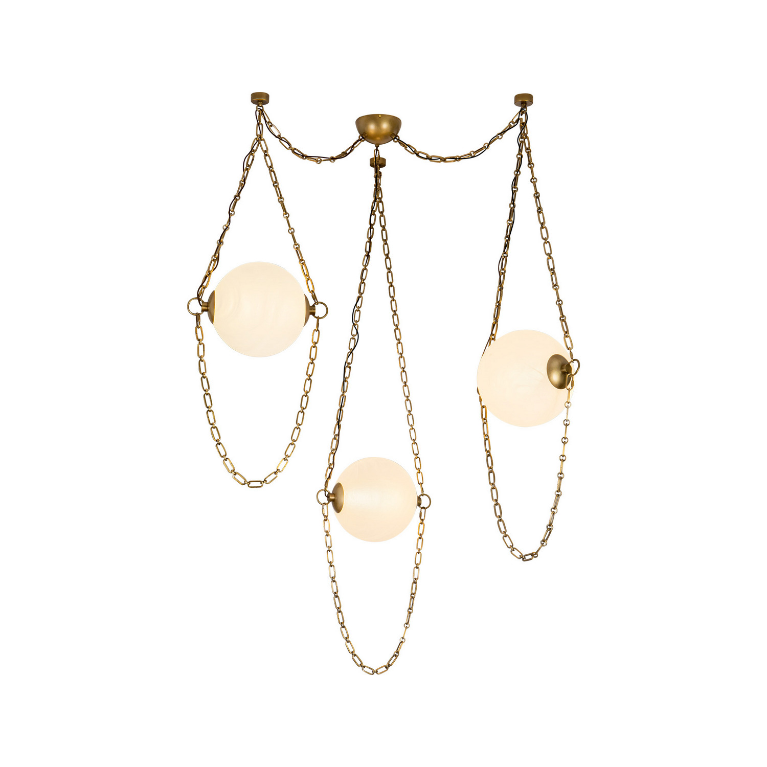 Alora Lighting Petra 15 Inch Multi Light Pendant Petra - CH372103VBCDG - Mid-Century Modern