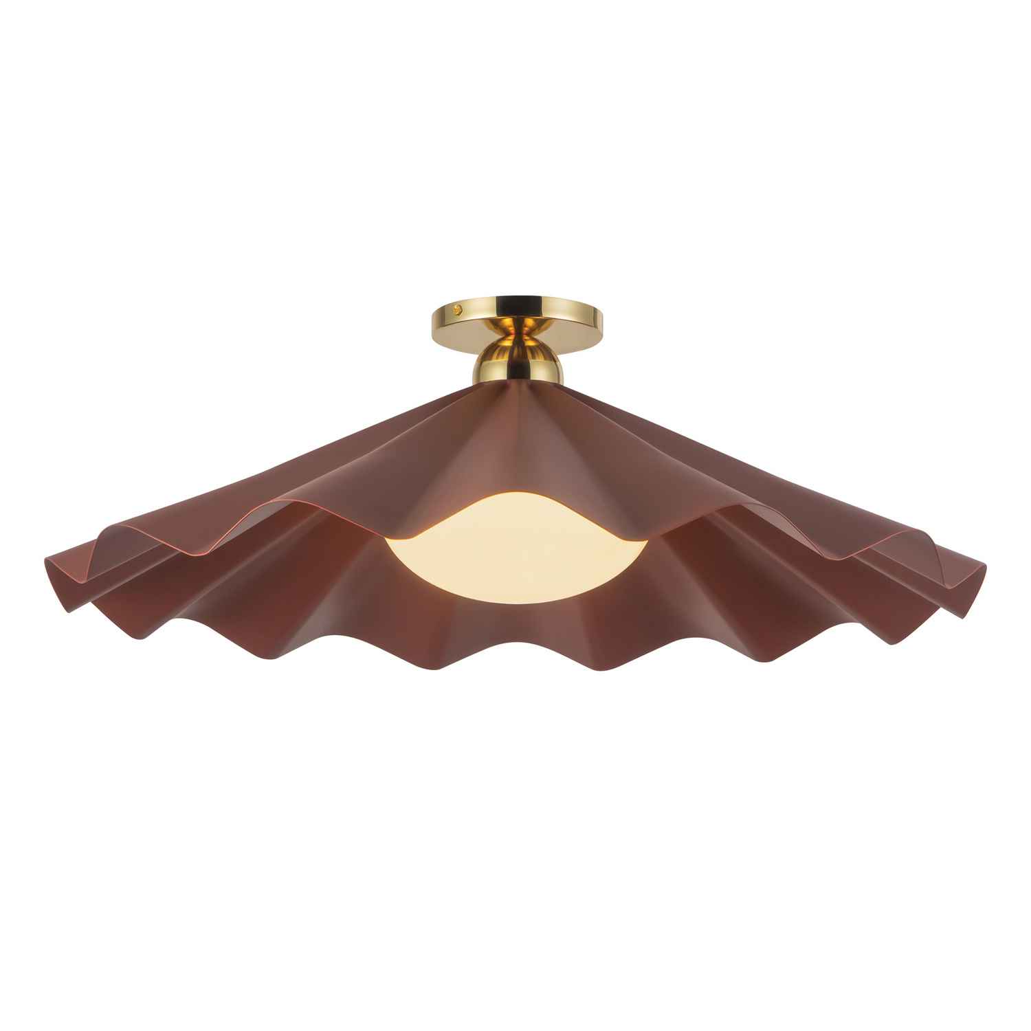 Burgundy Semi-Flush… - image