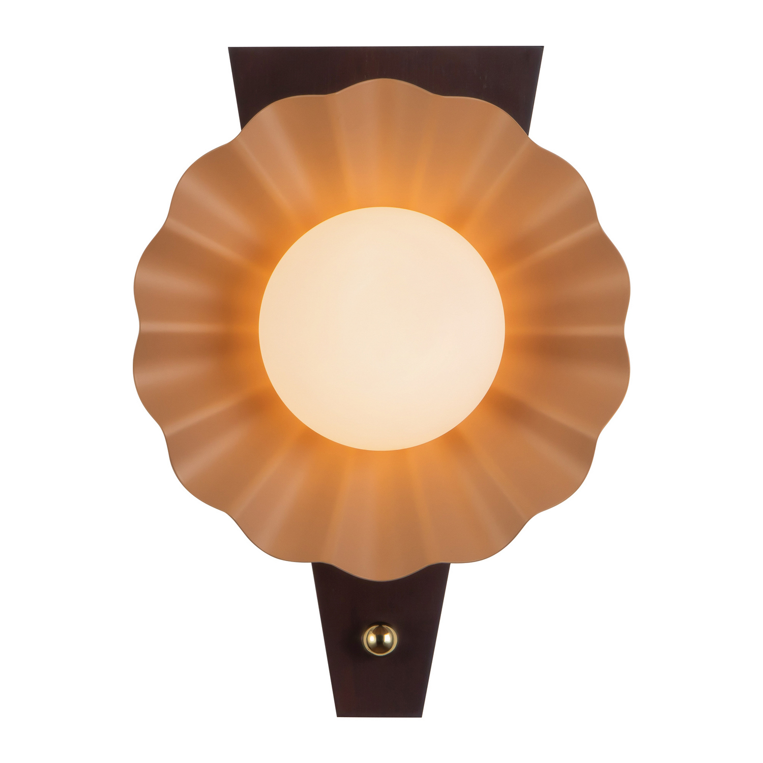 Alora WS354012PEC Furrow 1 Light 12 inch Peach Wall Sconce Wall Light