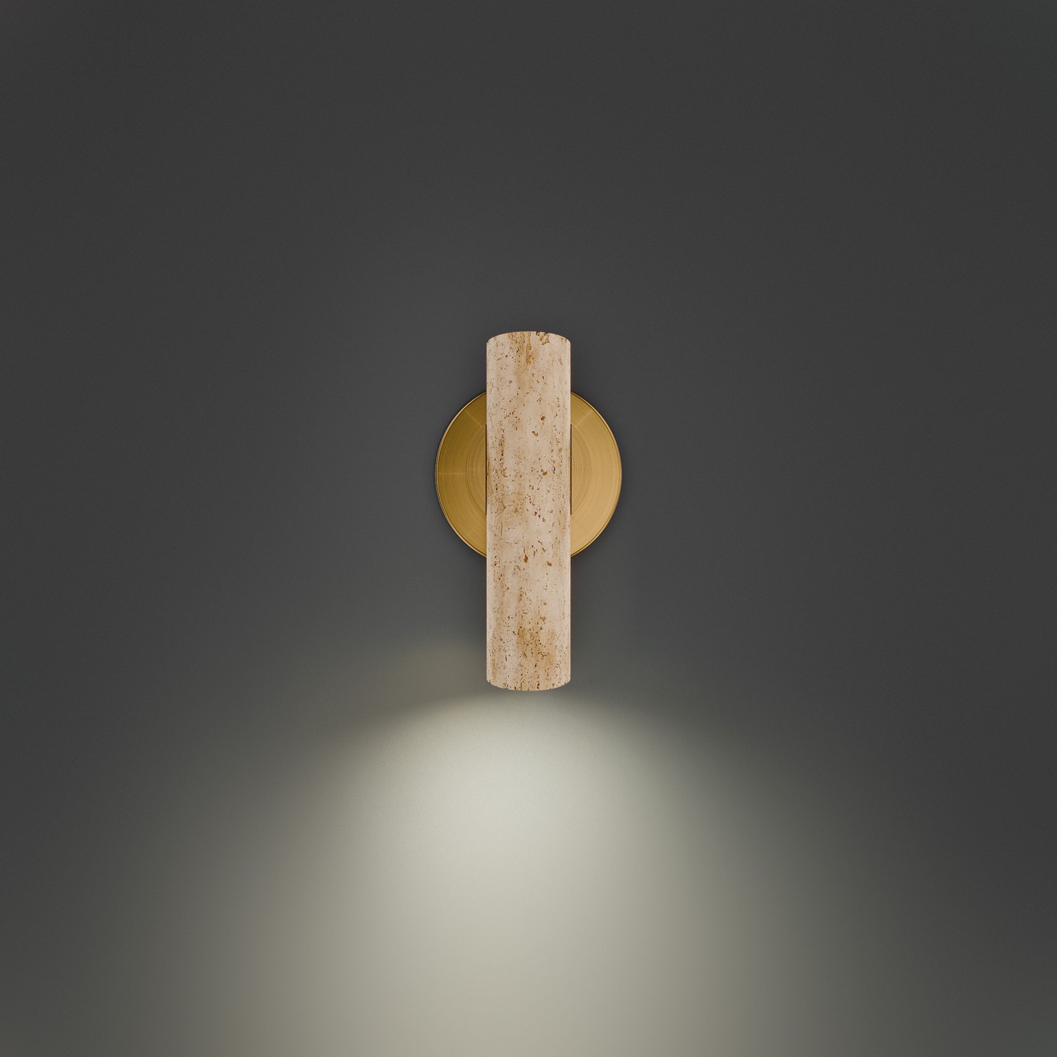 LED Task & Reading Bed Light by Modern Forms - Holden Collection, Beige Travertine/Aged Brass Finish - BL234608-WV/AB